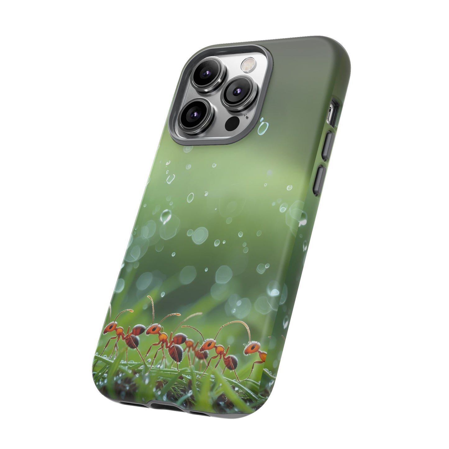 Marching Ant Pattern Tough Phone Case - Realistic Insect Art, Minimalist Nature Aesthetic, Compatible with iPhone, Galaxy, and Google Phones