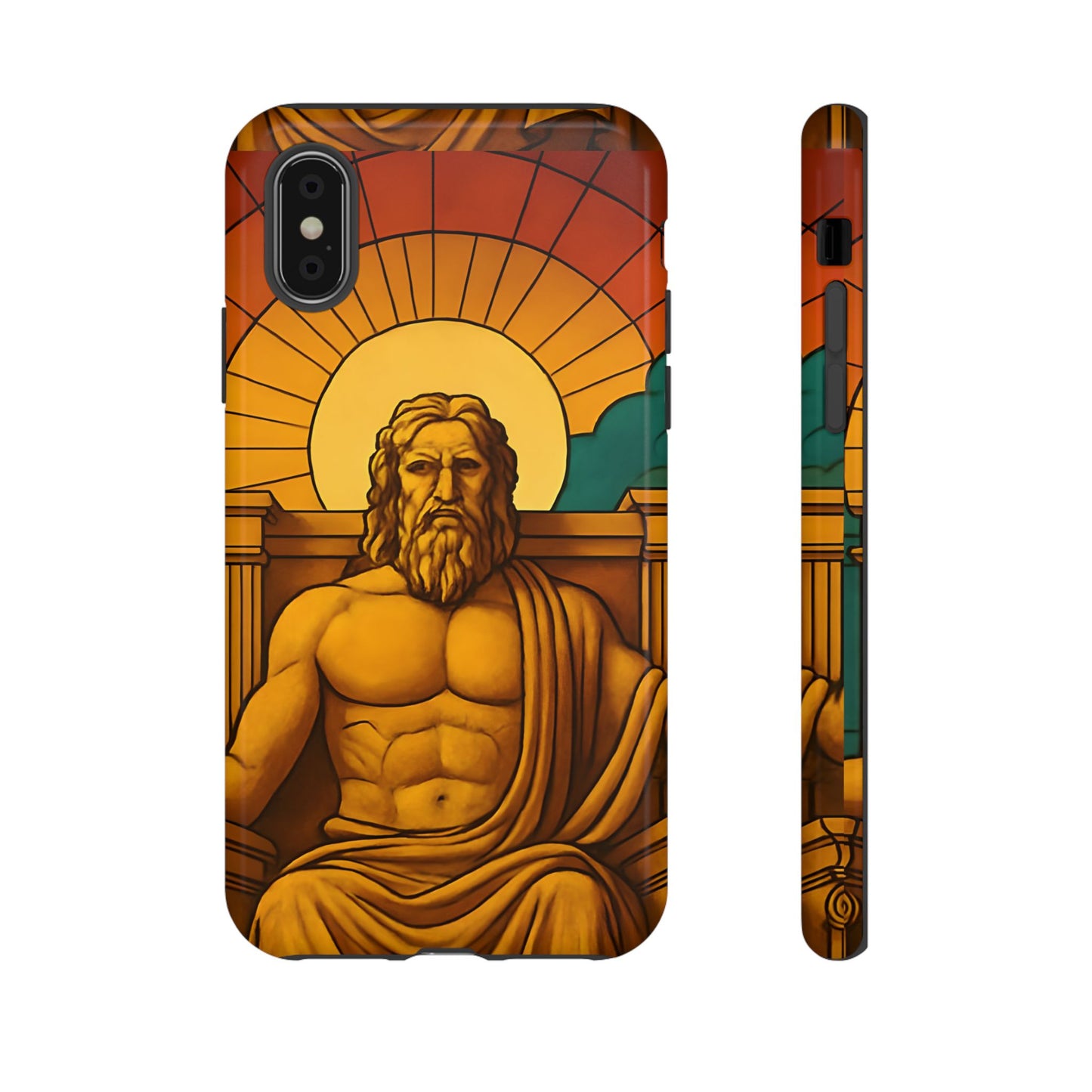 Olympia Zeus Statue Tough Phone Case - Classic Greek Art Design, Historic World Wonder Aesthetic, Compatible with iPhone, Galaxy, and Google