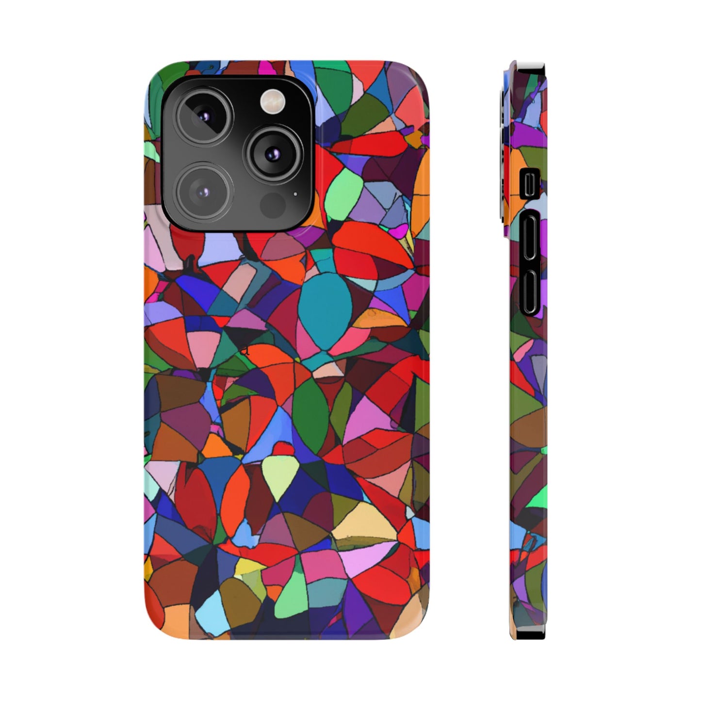 Colorful Stained Glass Modern Abstract- Colorful Art, Stylish Accessory, Fun Gift, Unique Design, Phone Protection