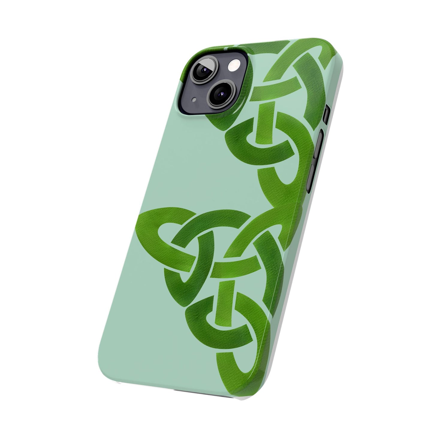 Celtic Knot Slim Phone Case, St. Patrick Design Phone Cover, Compatible with iPhone 17, 16, 15, 14, 13, 12, 11