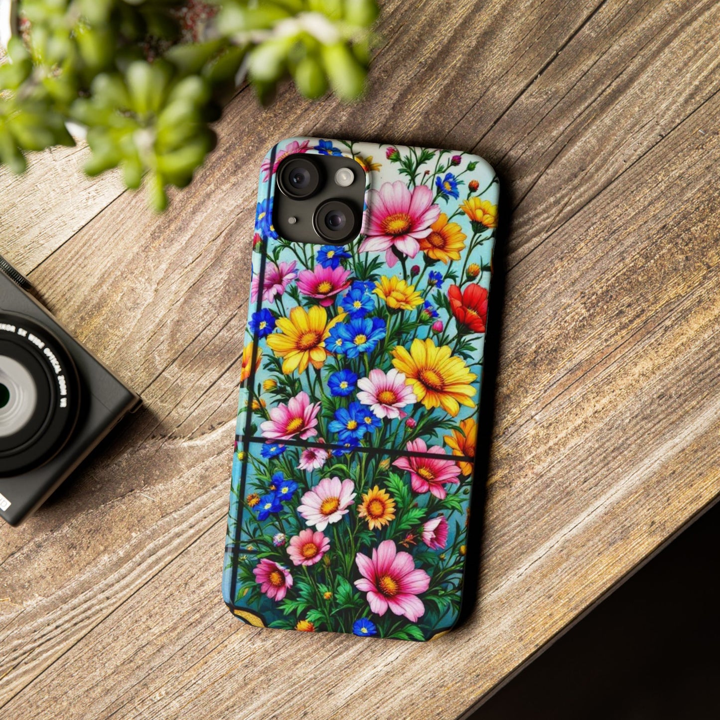 Vibrant Floral Slim Phone Cases | Cute Phone Cover Gifts for Nature Lovers, Spring Decor, Birthday or Holiday Gifts, Flower Design