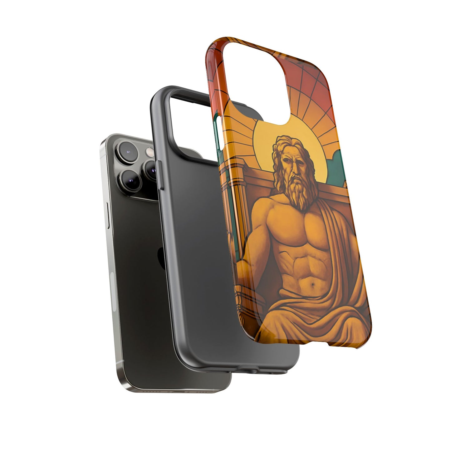 Olympia Zeus Statue Tough Phone Case - Classic Greek Art Design, Historic World Wonder Aesthetic, Compatible with iPhone, Galaxy, and Google