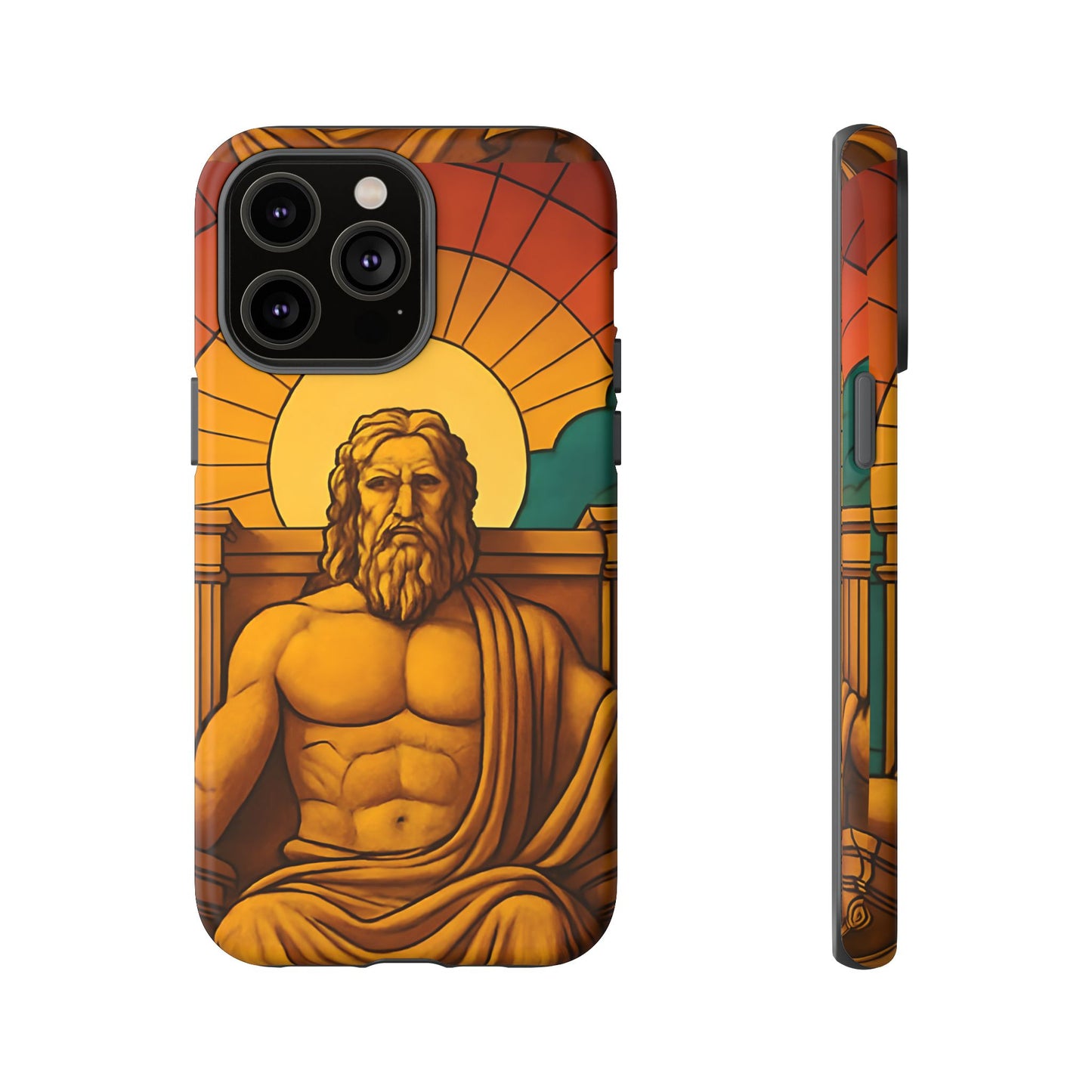 Olympia Zeus Statue Tough Phone Case - Classic Greek Art Design, Historic World Wonder Aesthetic, Compatible with iPhone, Galaxy, and Google