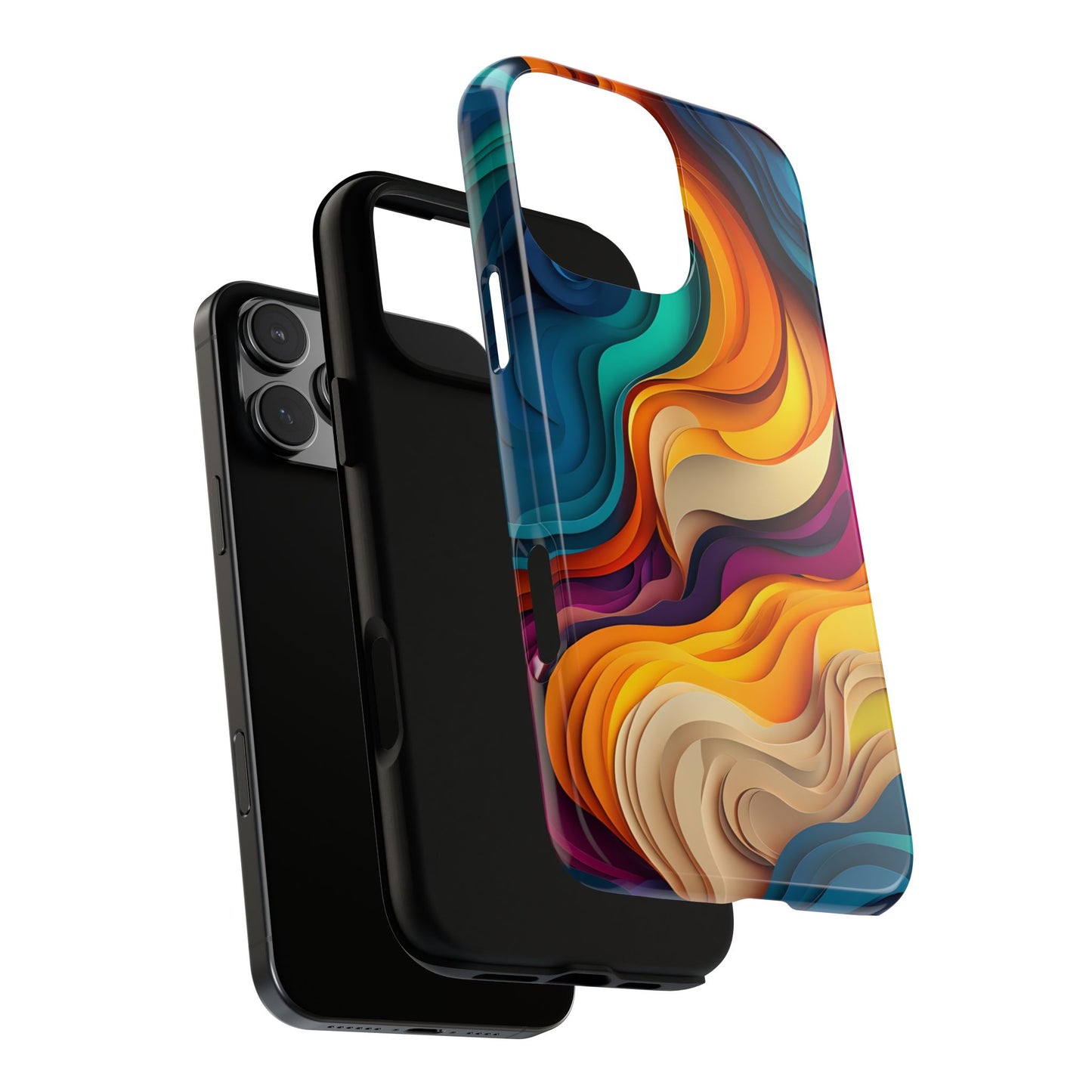 Colorful Modern Art Phone Case, Bold Abstract Swirl Design for iPhone, Samsung, Google Pixel Vibrant Artistic Phone CoverPerfect Gift Idea