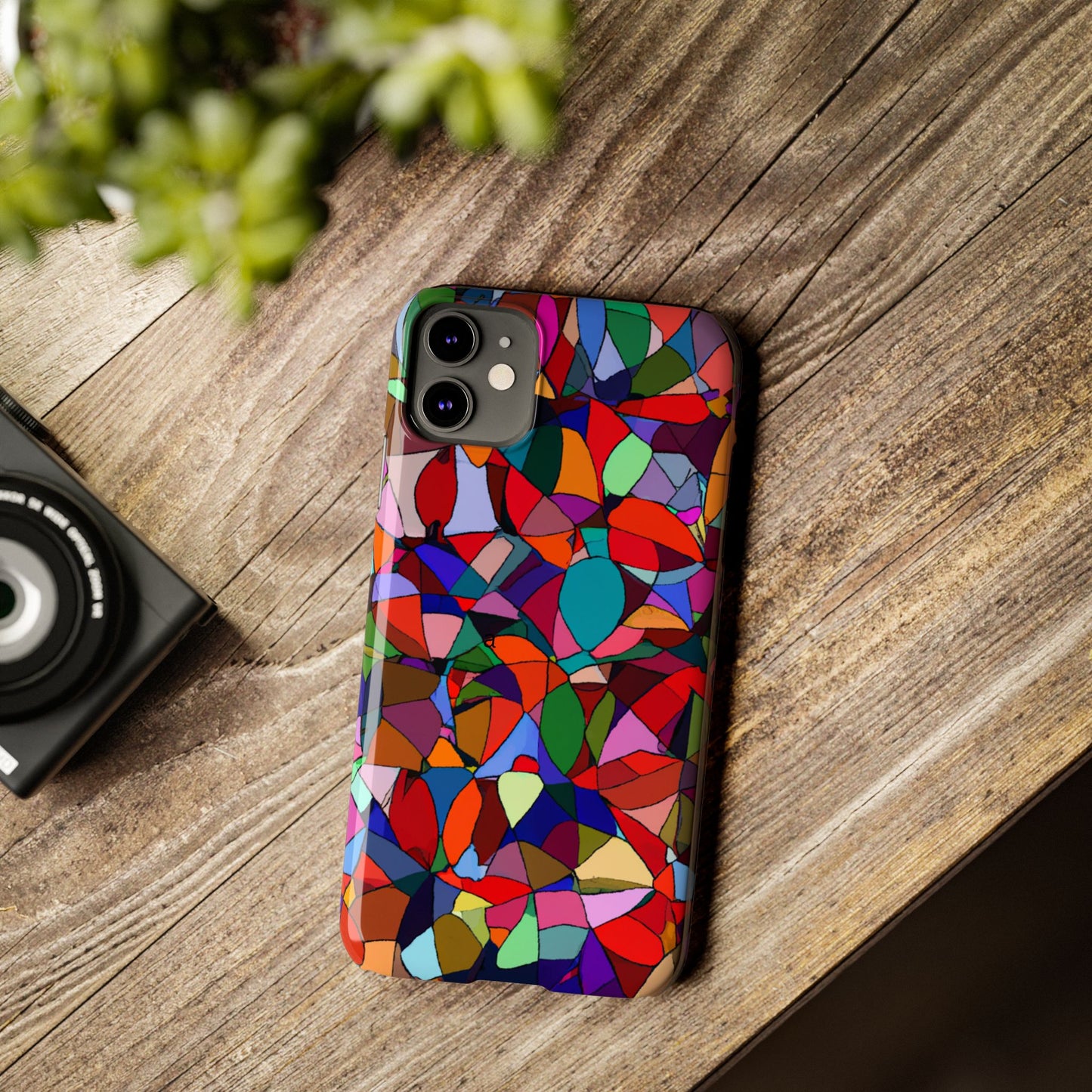 Colorful Stained Glass Modern Abstract- Colorful Art, Stylish Accessory, Fun Gift, Unique Design, Phone Protection