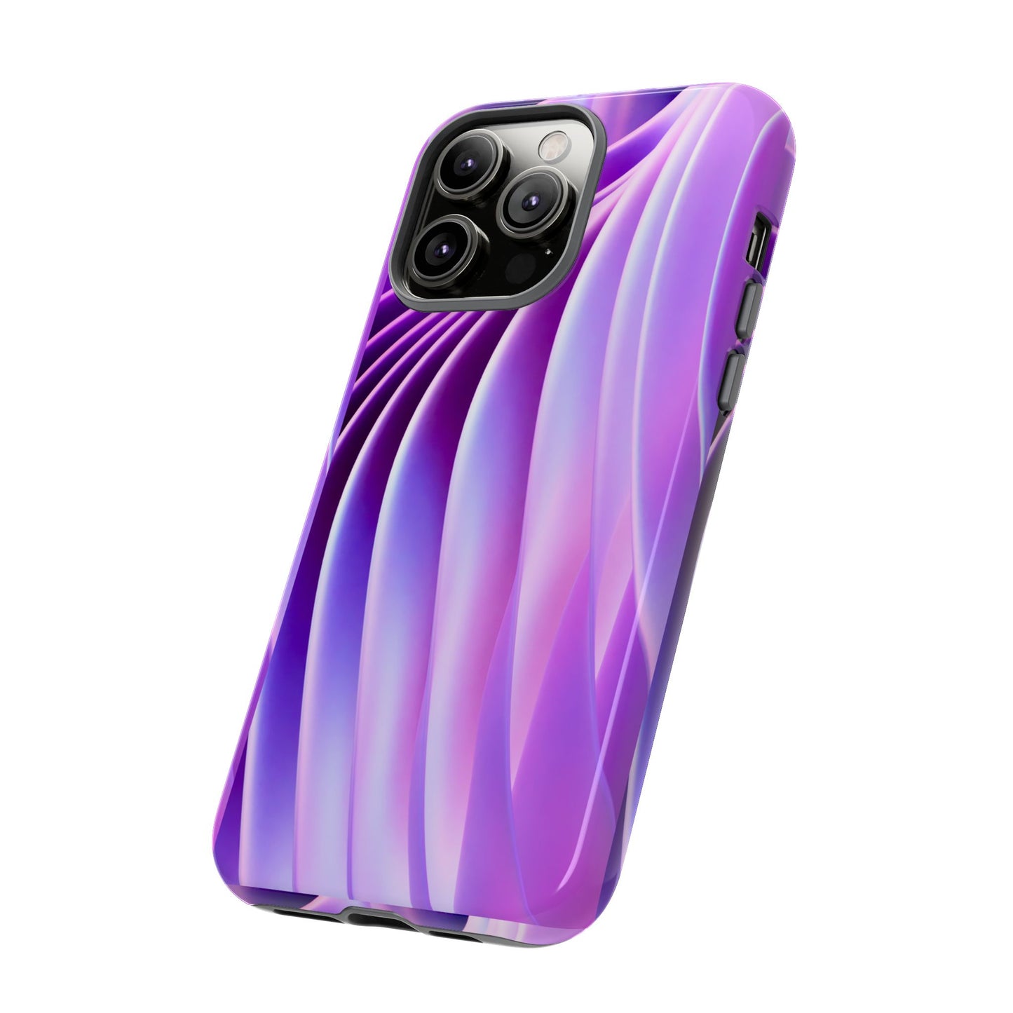 Lavender Wave Tough Phone Case - Abstract Gradient Art, Purple Aesthetic Design, Compatible with iPhone, Galaxy, and Google Phones