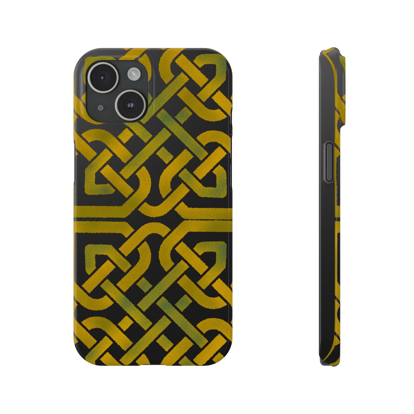 Celtic Knot Slim Phone Case, Irish Heritage Pattern Phone Cover, Celtic Art Design, Irish Culture Gift Compatible with iPhone