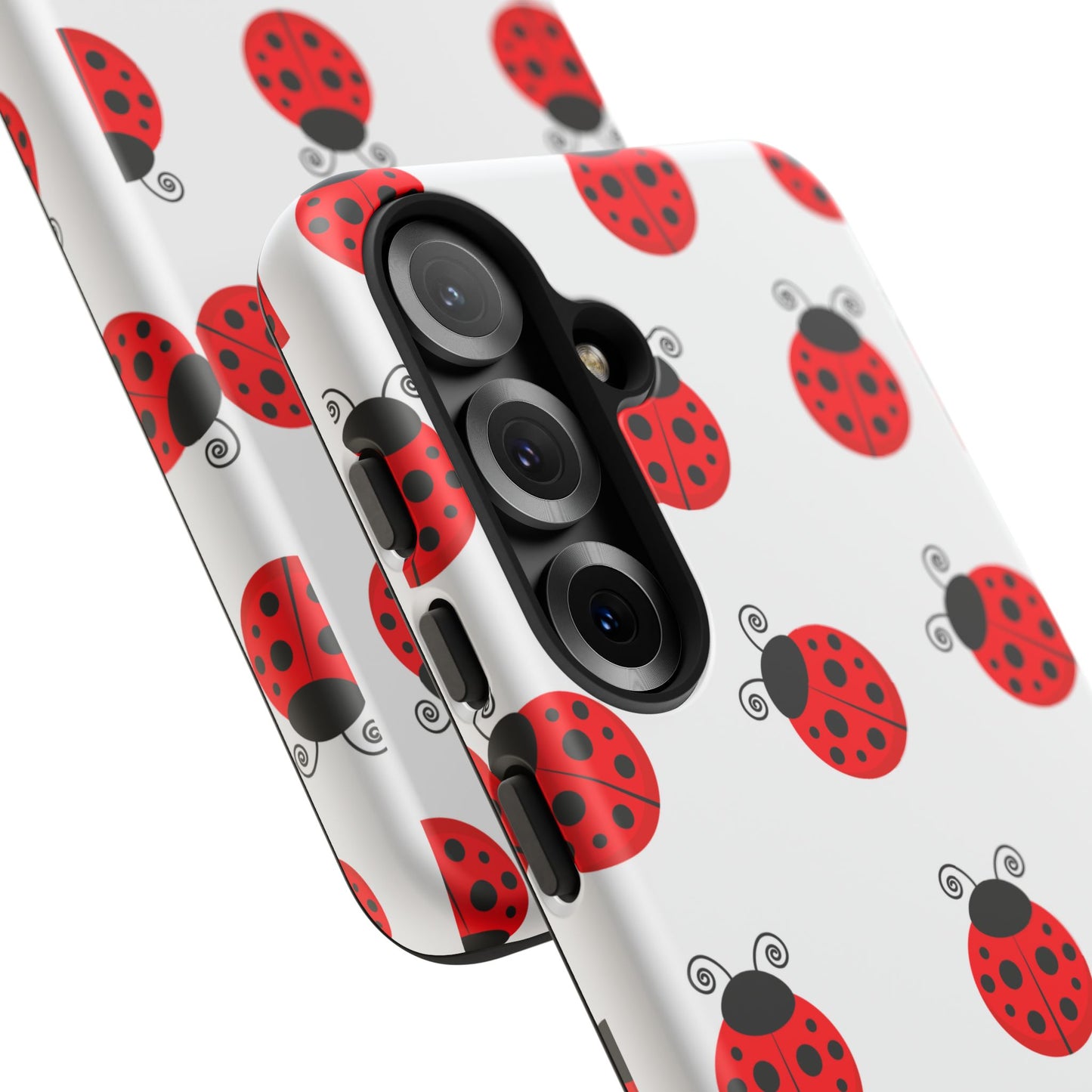Ladybug Tough Phone Case - Cute Insect Aesthetic, Nature-Inspired Pattern Art, Compatible with iPhone, Galaxy, and Google Phones