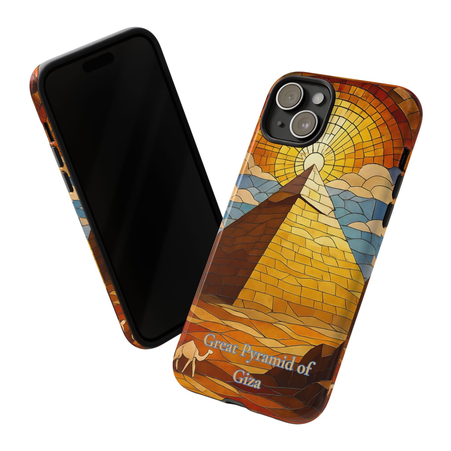 World Wonders Tough Phone Case, Great Pyramid of Giza, Compatible with iPhone 17, 16, 15, 14, 13, Galaxy, Google