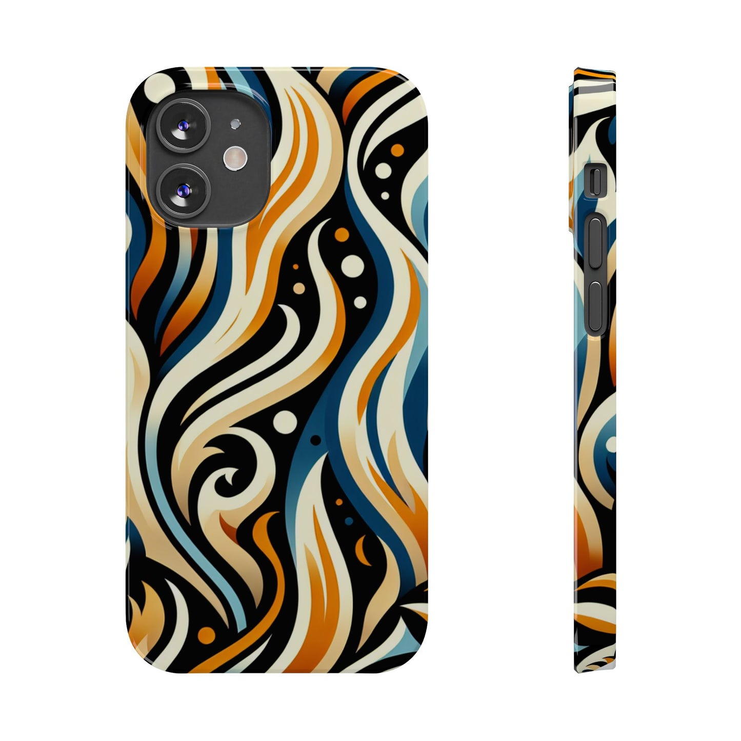 Stylish Slim Phone Cases with Bold Abstract Design, Phone Accessories, Trendy Gift, Unique Art, Colorful Protective Cover