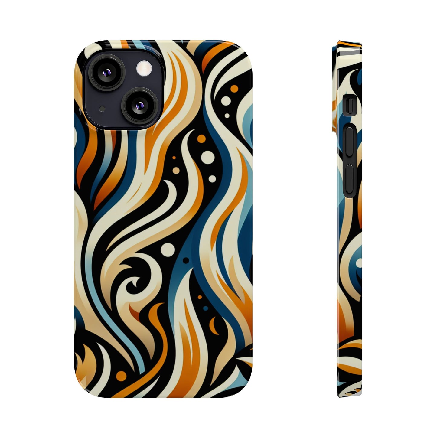 Stylish Slim Phone Cases with Bold Abstract Design, Phone Accessories, Trendy Gift, Unique Art, Colorful Protective Cover