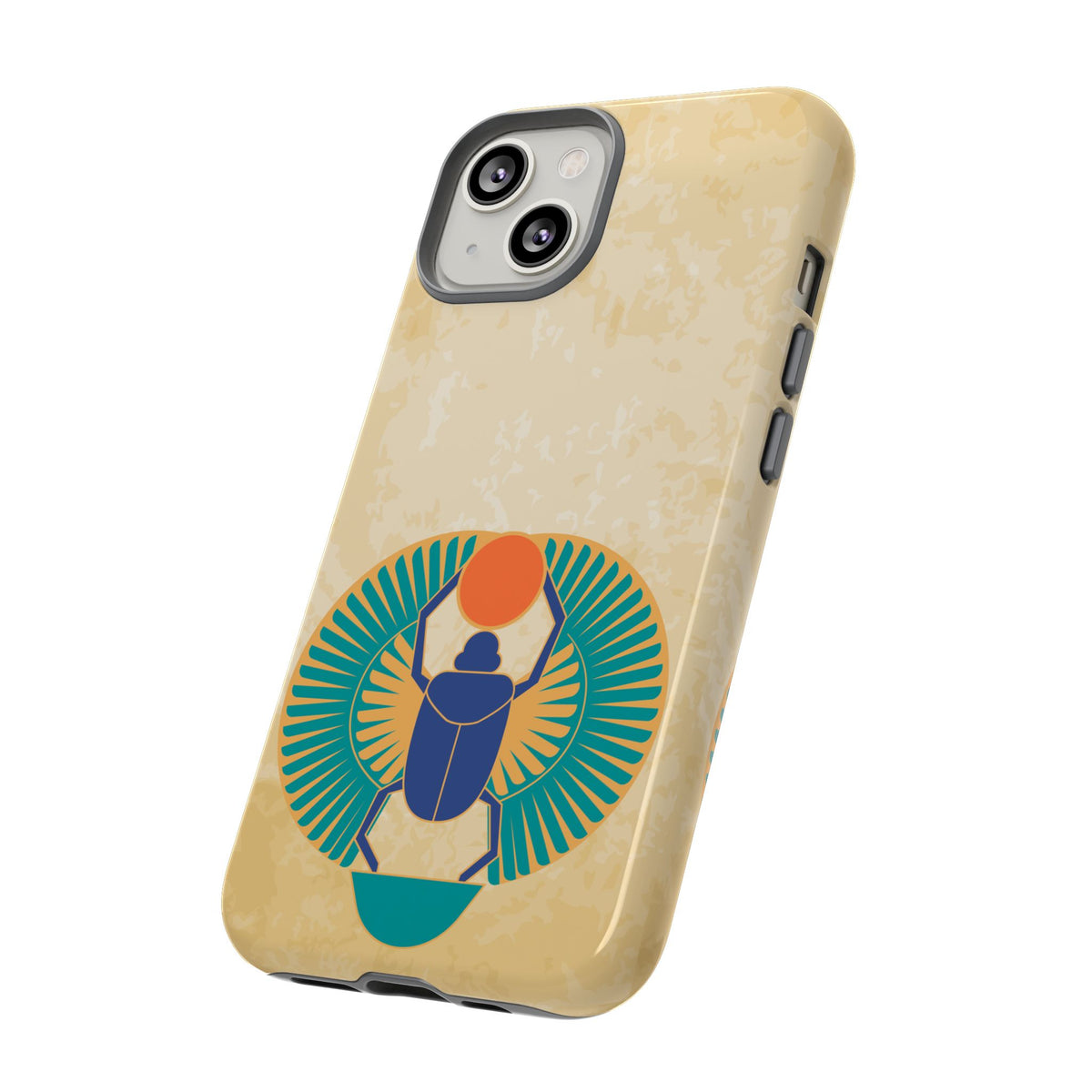 Ancient Egyptian Scarab Beetle Tough Phone Case - Symbol of Rebirth, Compatible with iPhone 17, 16, 15, 14, 13, Galaxy, Google