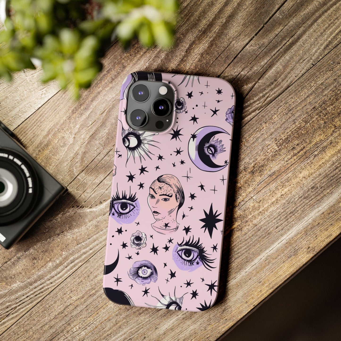 Celestial Slim Phone Cases - Stylish Cosmic Design, Personalized Phone Protectors, Astrology Gifts, Unique Phone Accessories, Moon & Stars