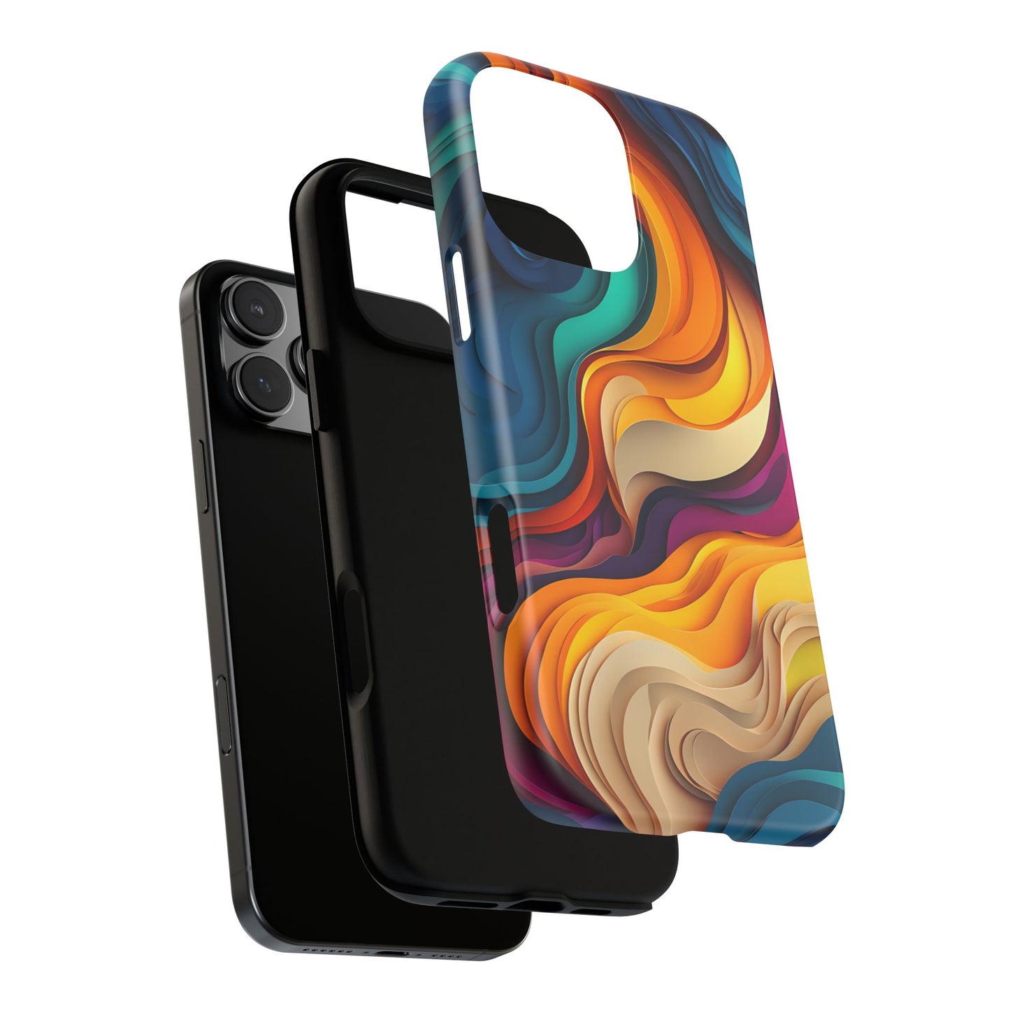 Colorful Modern Art Phone Case, Bold Abstract Swirl Design for iPhone, Samsung, Google Pixel Vibrant Artistic Phone CoverPerfect Gift Idea