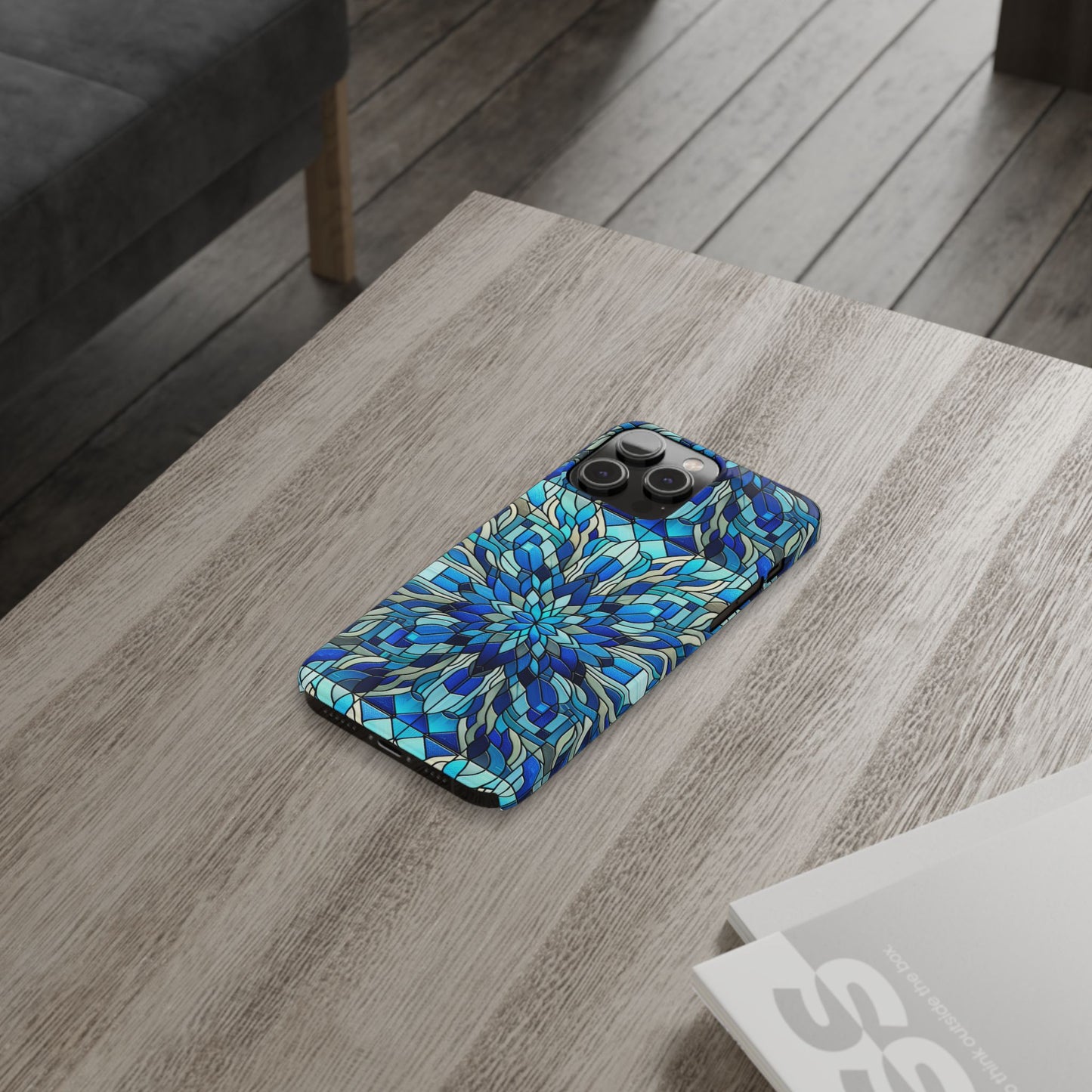 Stained Glass Slim Phone Cases, Floral Phone Covers, Unique Gifts, Artistic Phone Skins, Smartphone Accessories, Stylish Cases