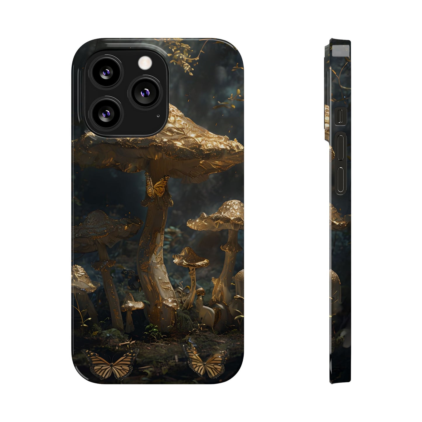 Enchanted Forest Slim Phone Cases, Fantasy Phone Cover, Mushroom Design, Nature Lover Gift, Boho Chic Cell Phone Case