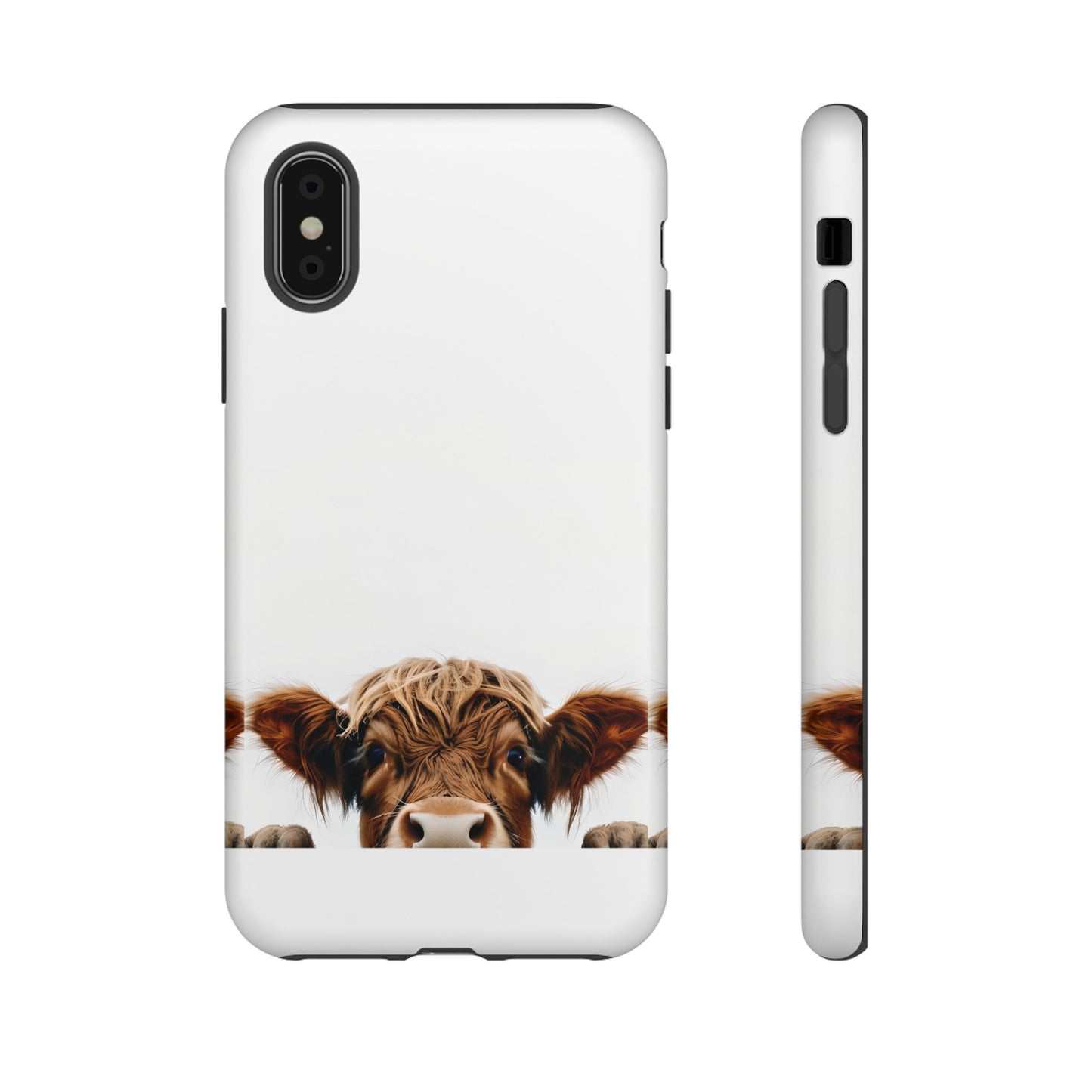 Highland Cow Phone Case - Cute Animal Lover Gift , Wildlife Nature Tough Phone Case , Compatible with iPhone, Galaxy, Google