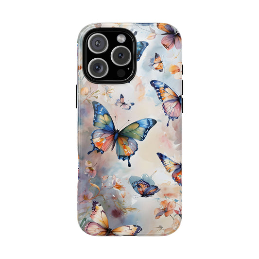 Butterfly Phone Case compatible with iPhone 16 Pro Max Plus 15 14 13 12 11 X 8 7 Samsung Pixel Cottagecore Boho Floral Case, Soft Aesthetic