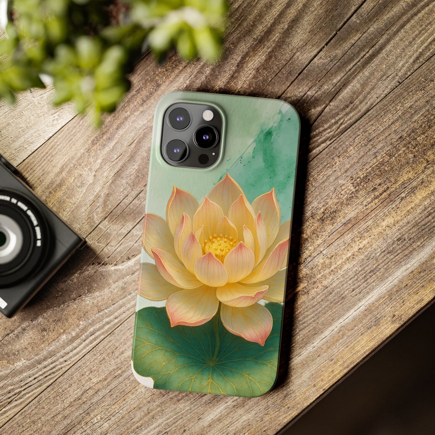 Lotus Blossom Slim Phone Cases, Floral Phone Covers, Nature-Inspired Accessories, Perfect Gift for Garden Lovers, Birthday Present