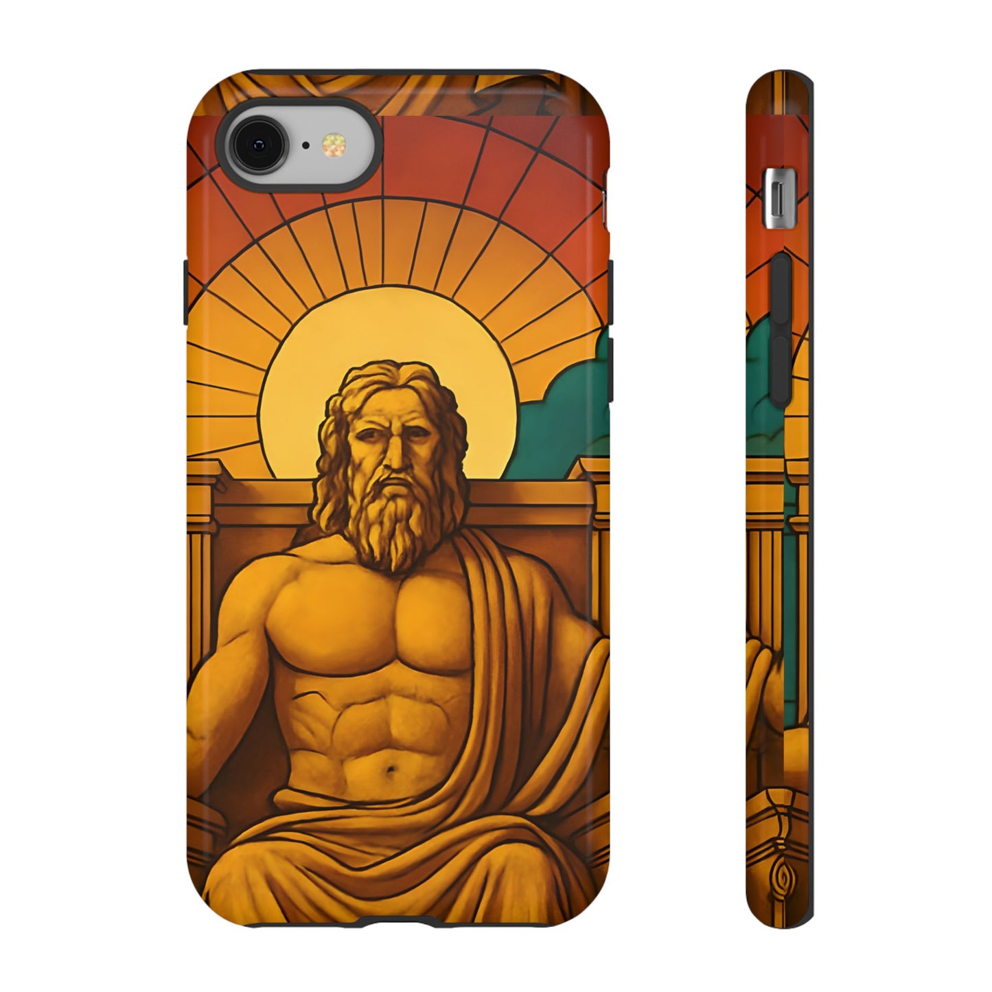 Olympia Zeus Statue Tough Phone Case - Classic Greek Art Design, Historic World Wonder Aesthetic, Compatible with iPhone, Galaxy, and Google