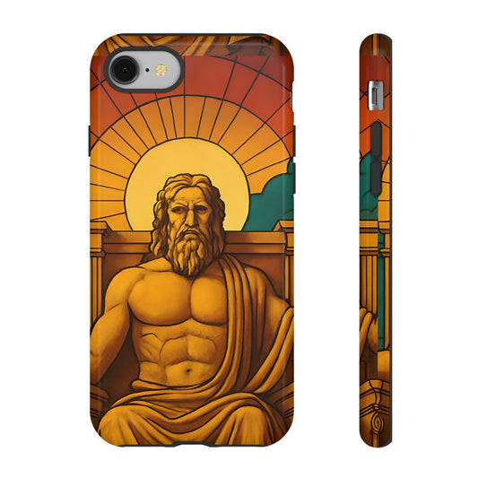 Olympia Zeus Statue Tough Phone Case - Classic Greek Art Design, Historic World Wonder Aesthetic, Compatible with iPhone, Galaxy, and Google