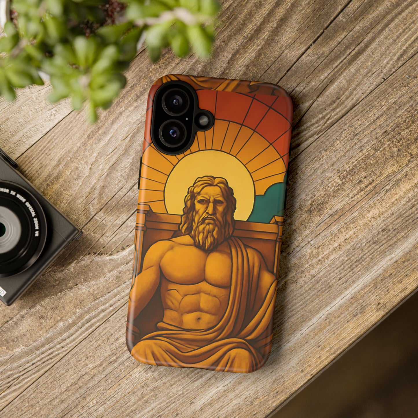 Olympia Zeus Statue Tough Phone Case - Classic Greek Art Design, Historic World Wonder Aesthetic, Compatible with iPhone, Galaxy, and Google
