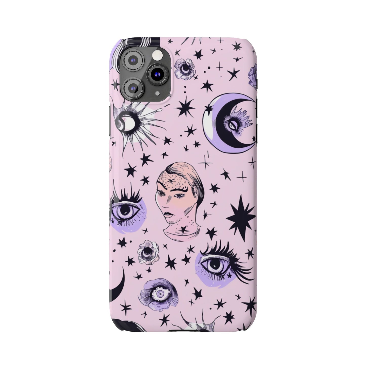 Celestial Slim Phone Cases - Stylish Cosmic Design, Personalized Phone Protectors, Astrology Gifts, Unique Phone Accessories, Moon & Stars