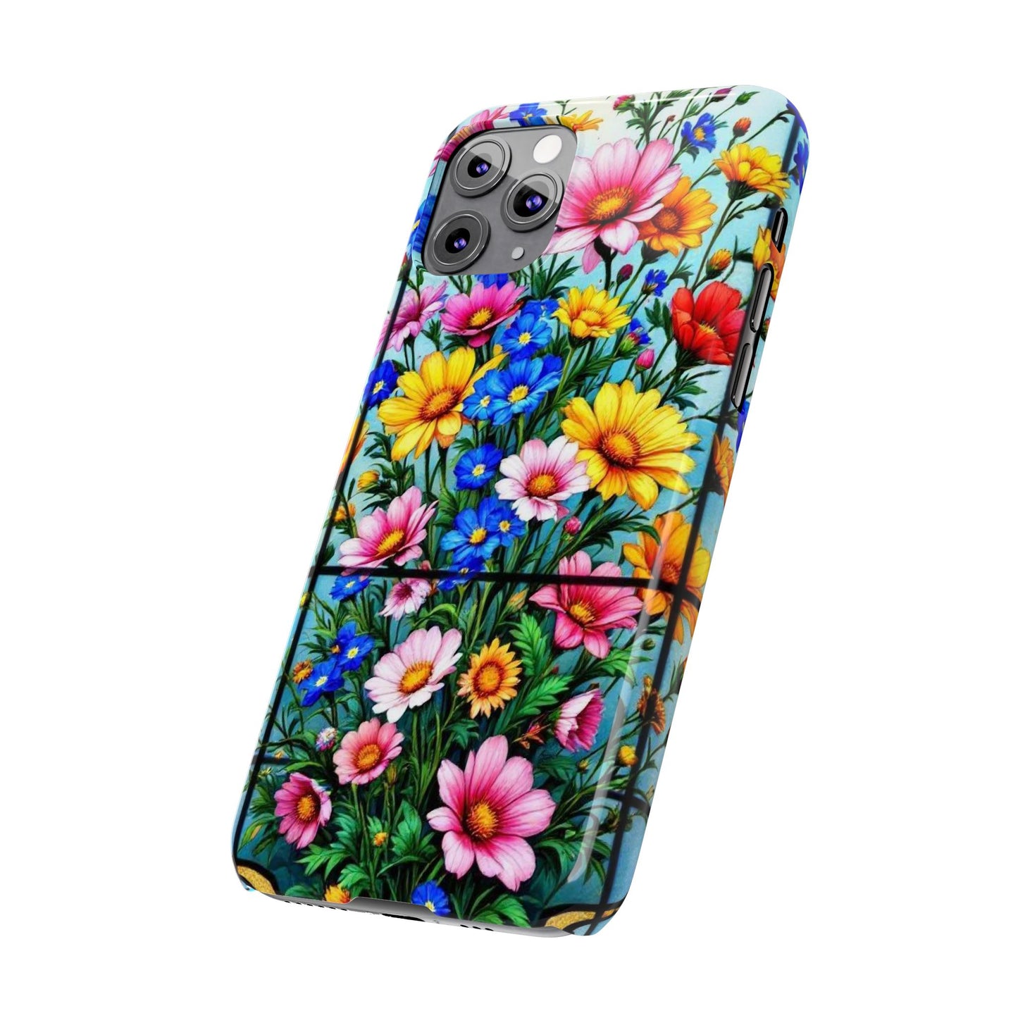 Vibrant Floral Slim Phone Cases | Cute Phone Cover Gifts for Nature Lovers, Spring Decor, Birthday or Holiday Gifts, Flower Design