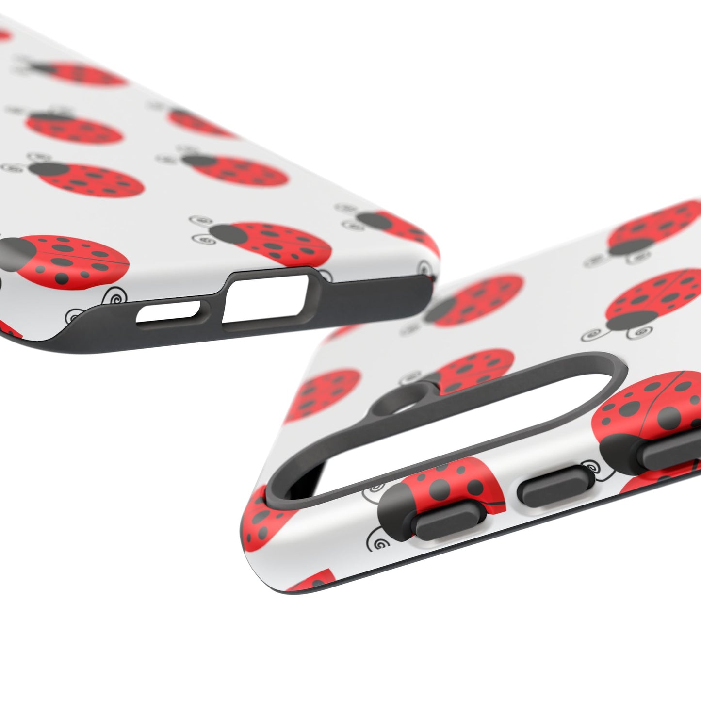 Ladybug Tough Phone Case - Cute Insect Aesthetic, Nature-Inspired Pattern Art, Compatible with iPhone, Galaxy, and Google Phones