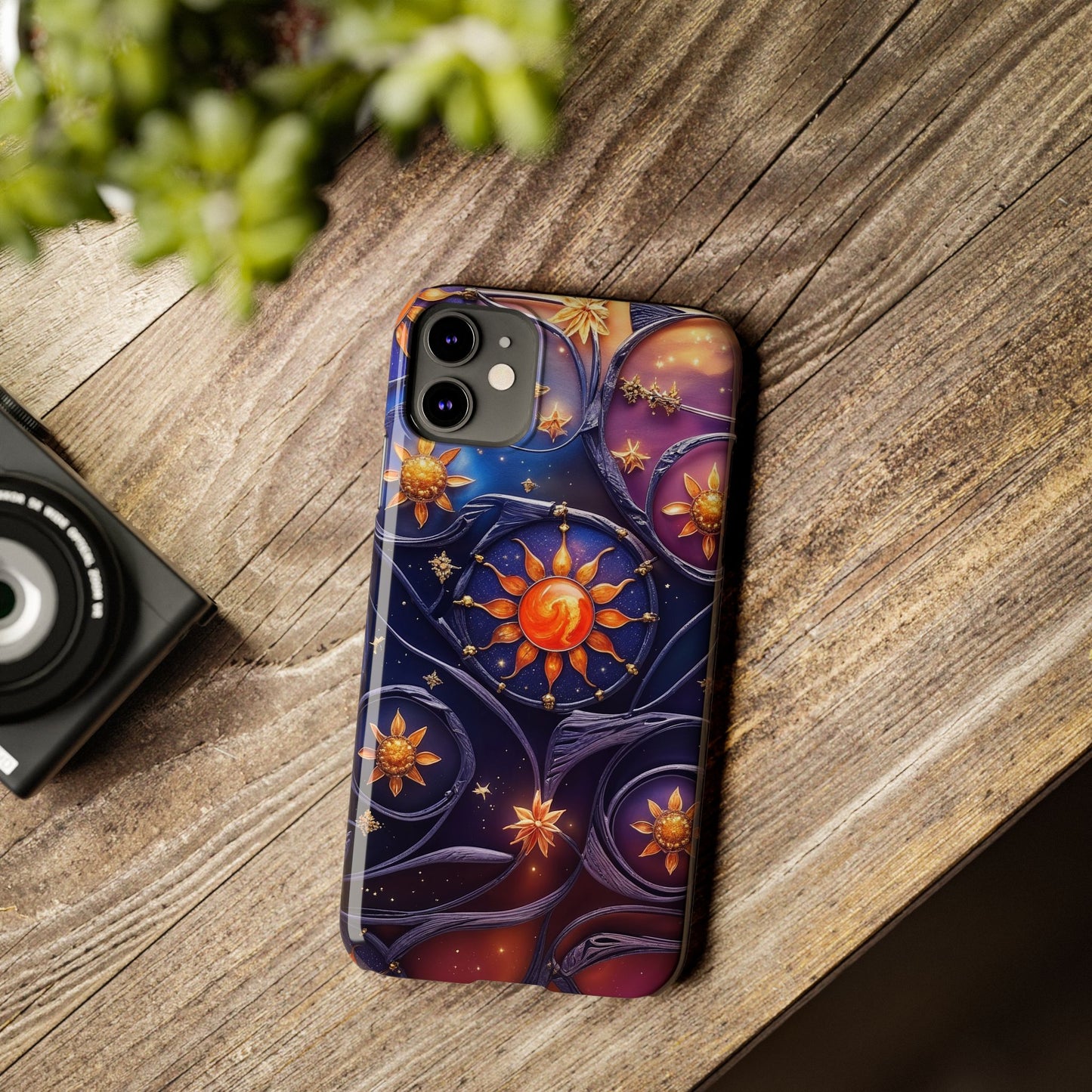 Celestial Slim Phone Cases, Starry Sky Phone Cover, Zodiac Design, Astrology Gift, Cosmic Phone Accessories