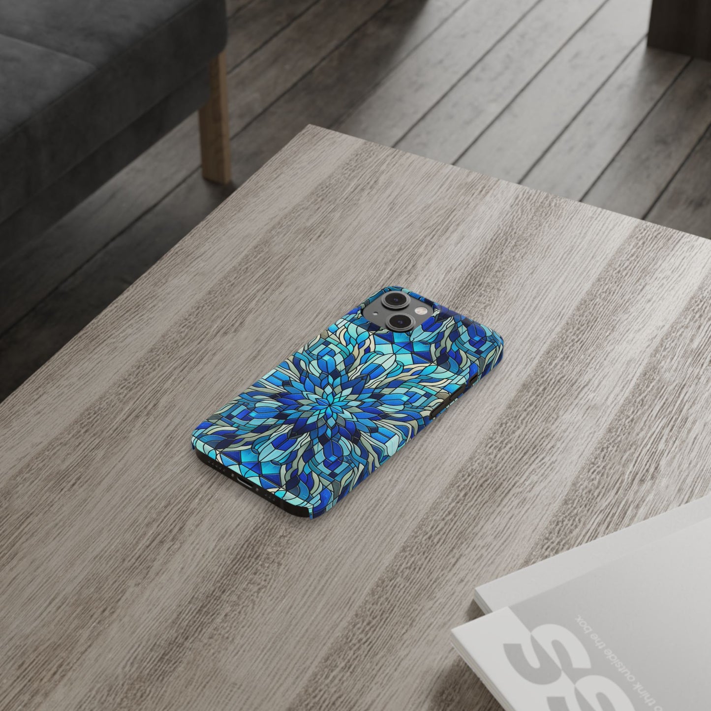Stained Glass Slim Phone Cases, Floral Phone Covers, Unique Gifts, Artistic Phone Skins, Smartphone Accessories, Stylish Cases