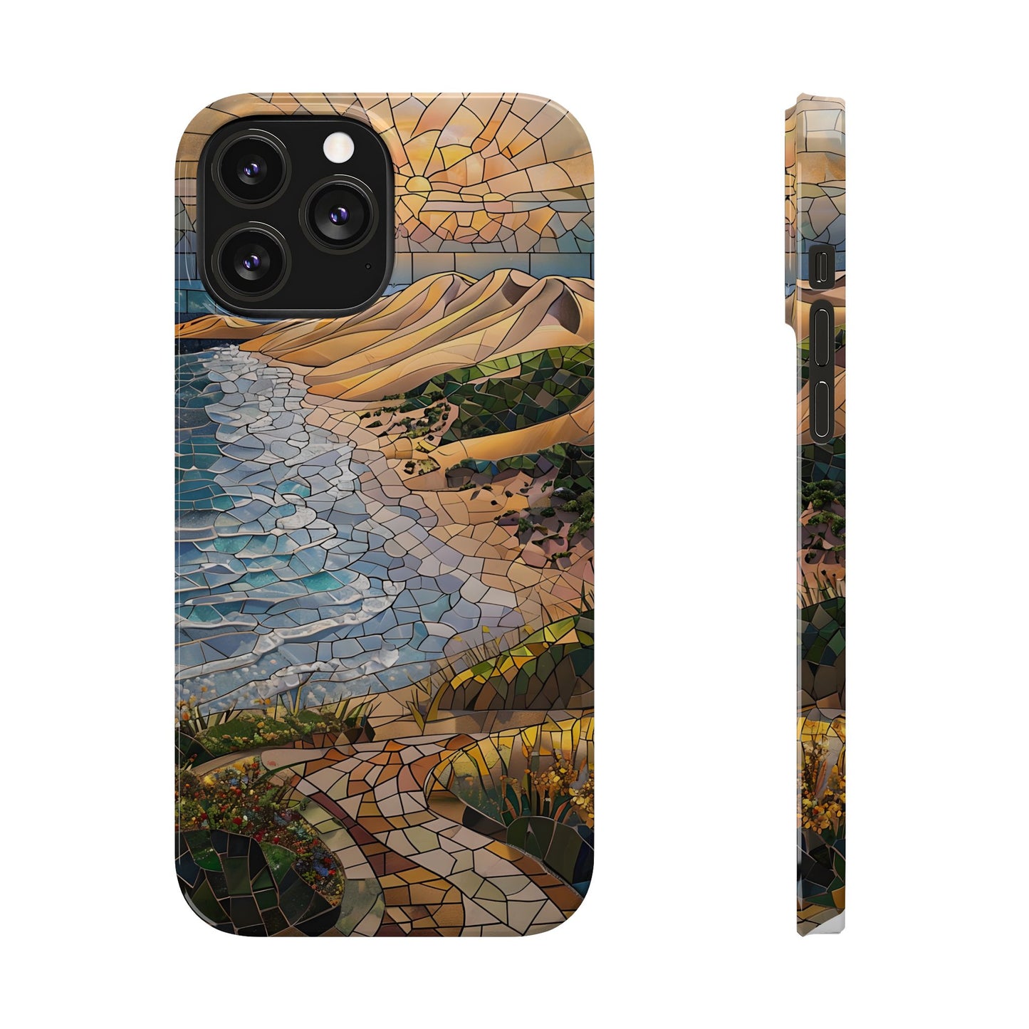 Indiana Dunes National Park Michigan Slim Phone Case, Mosaic Phone Case, East U.S. Nature Art, Coastal Chic, Ocean Lovers, Nature Inspired