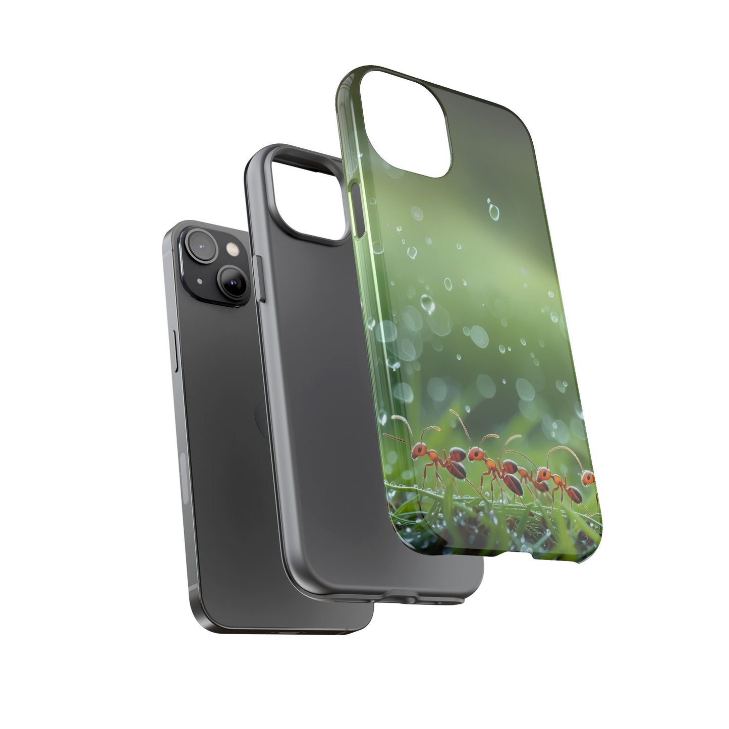 Marching Ant Pattern Tough Phone Case - Realistic Insect Art, Minimalist Nature Aesthetic, Compatible with iPhone, Galaxy, and Google Phones