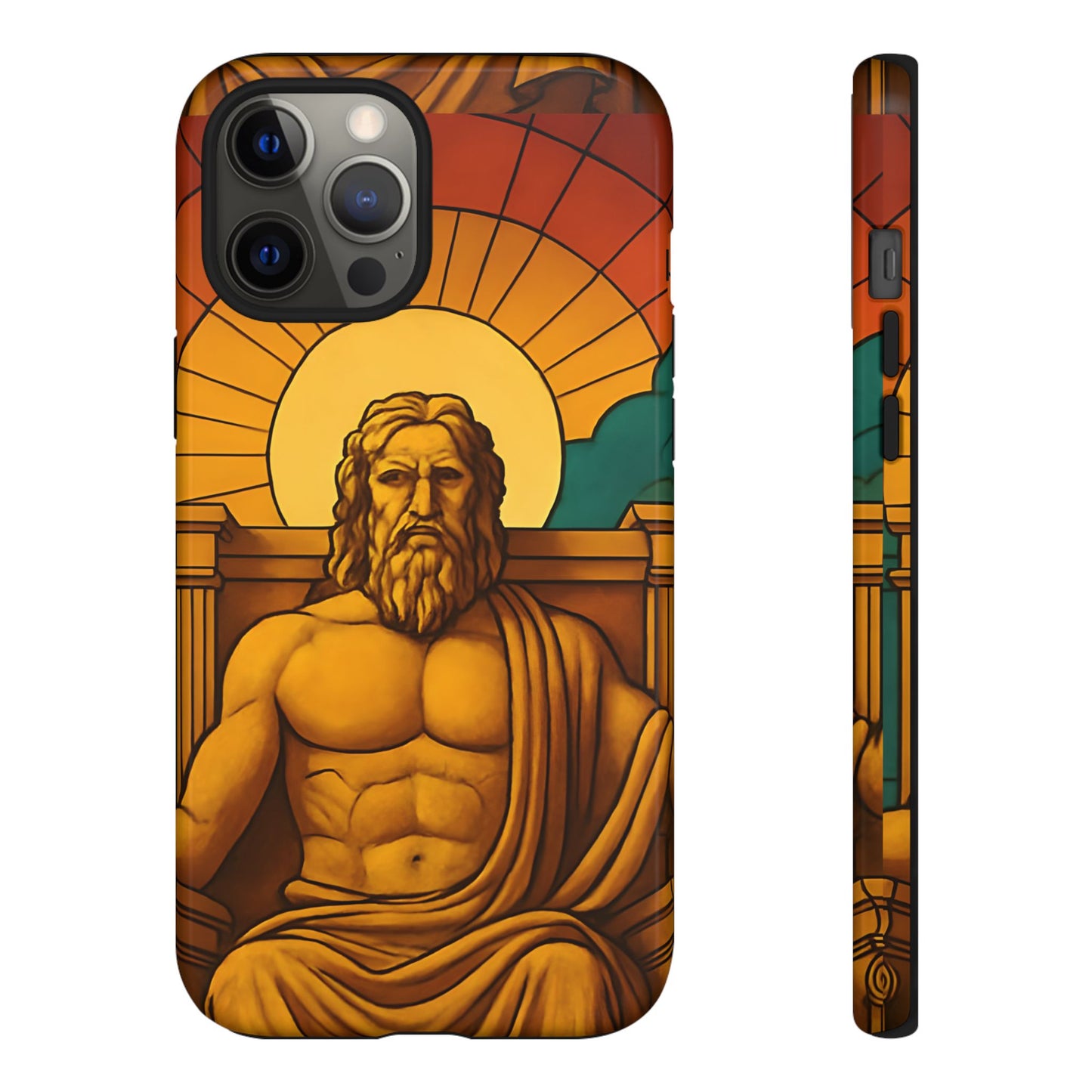Olympia Zeus Statue Tough Phone Case - Classic Greek Art Design, Historic World Wonder Aesthetic, Compatible with iPhone, Galaxy, and Google