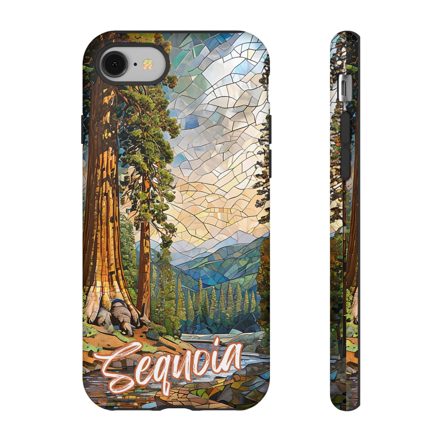Sequoia National Park Northern California Phone Case, Mosaic Phone Case, Mountain Nature Art, National Park Gift, Scenic Forest Phone Cover