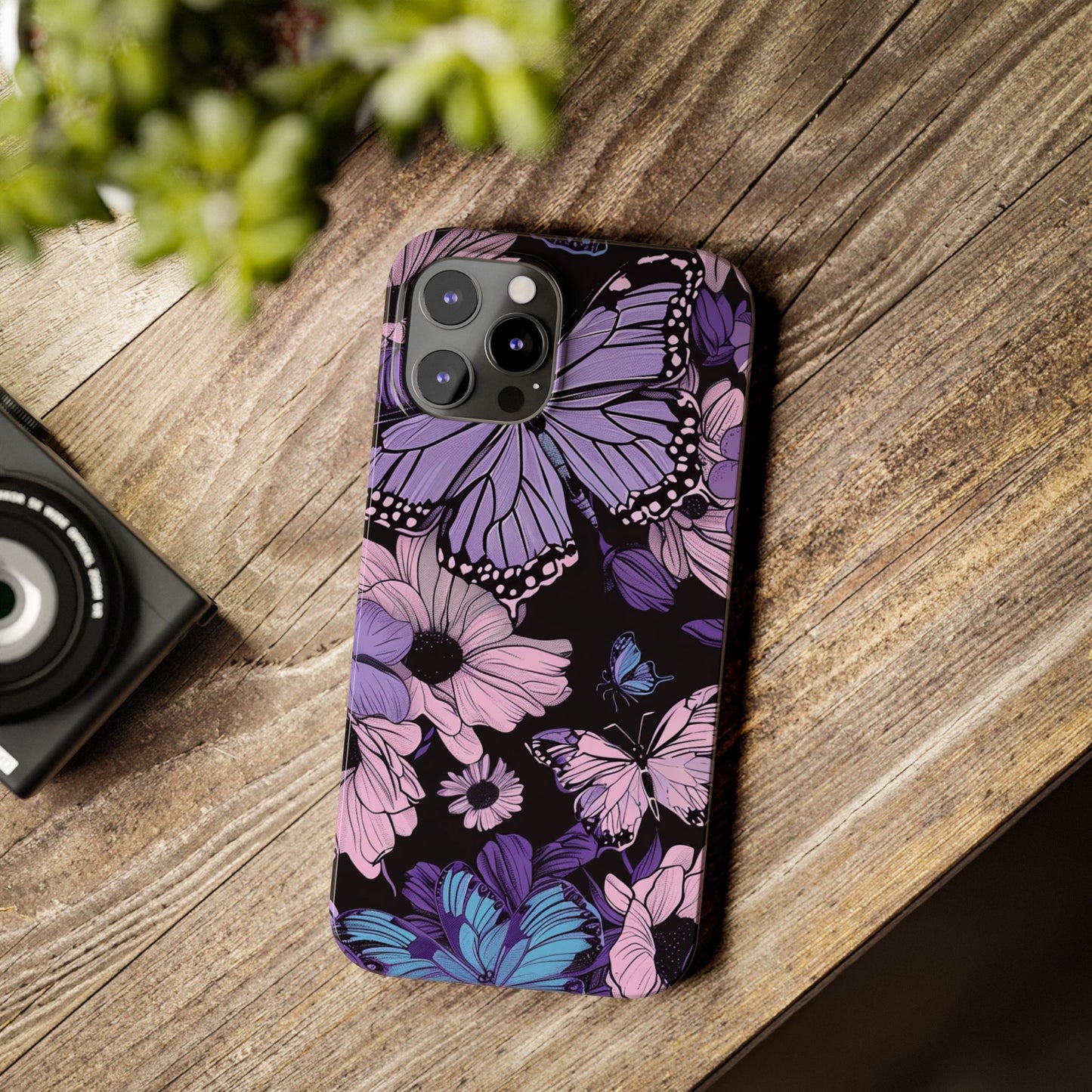 Butterfly Floral Phone Case | Slim Phone Cases for Nature Lovers, Floral Gifts, Trendy Accessories, Spring Vibes, Unique Phone Cover