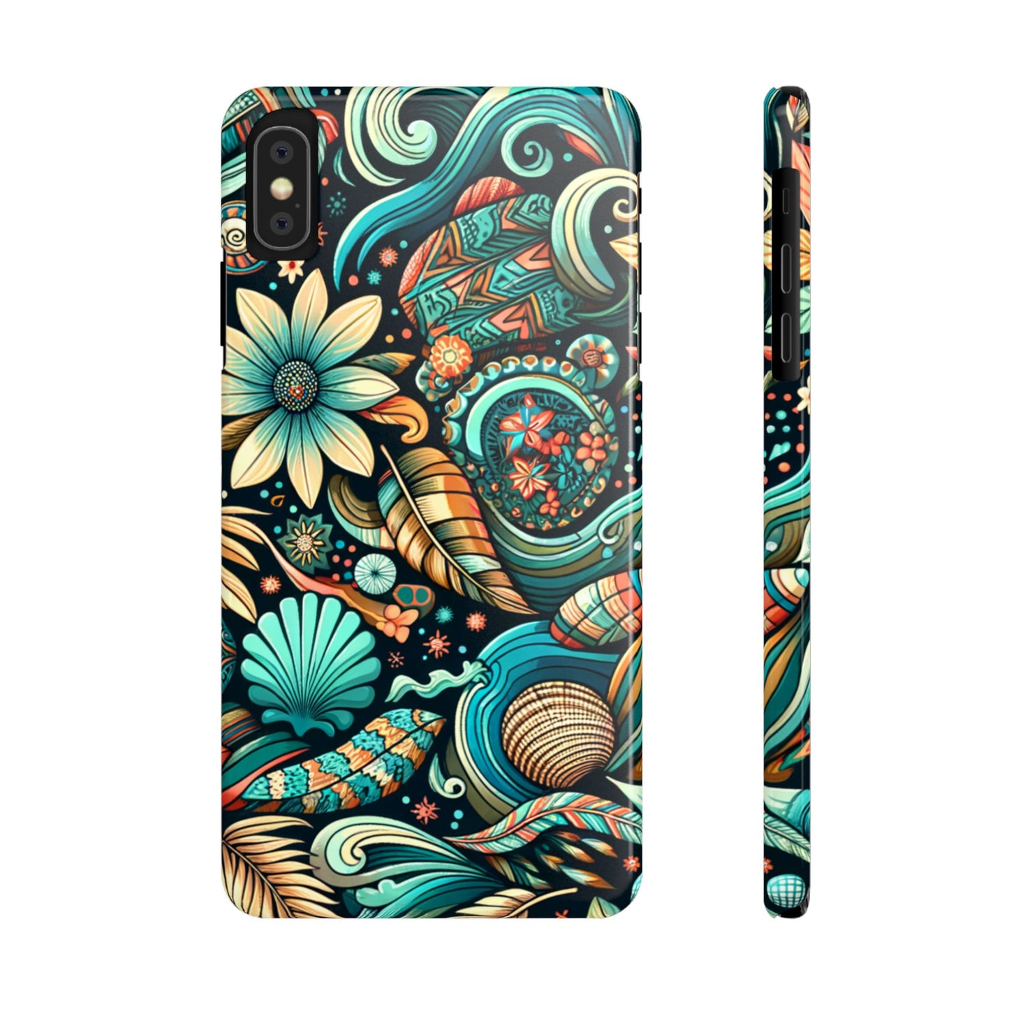 Floral Wave Phone Case - Vibrant Slim Protector, Bohemian Style, Perfect for Gifts, Nature Lovers, Summer Vibes, Eco-Friendly Design