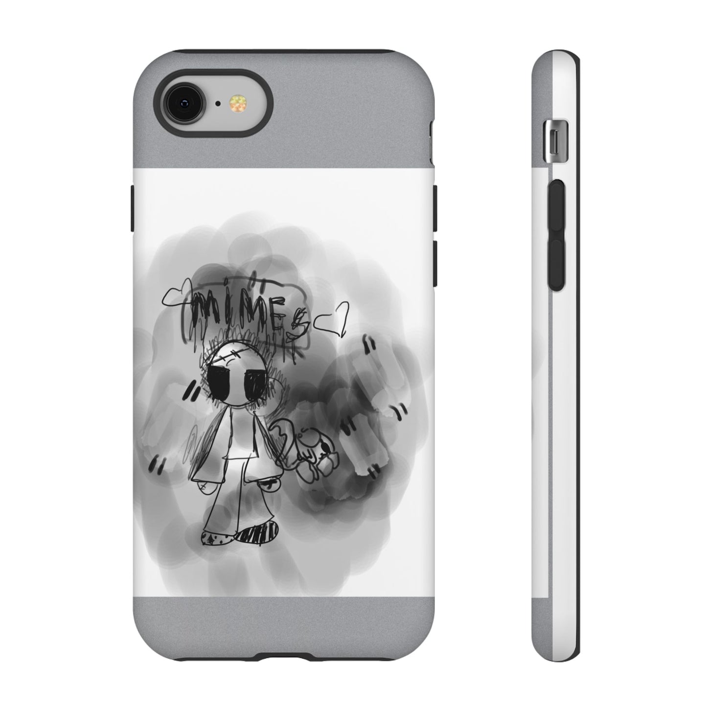 Your Child's Art on Tough Phone Case Personalized with Matching Phone Stand Compatible with iPhone 7&8