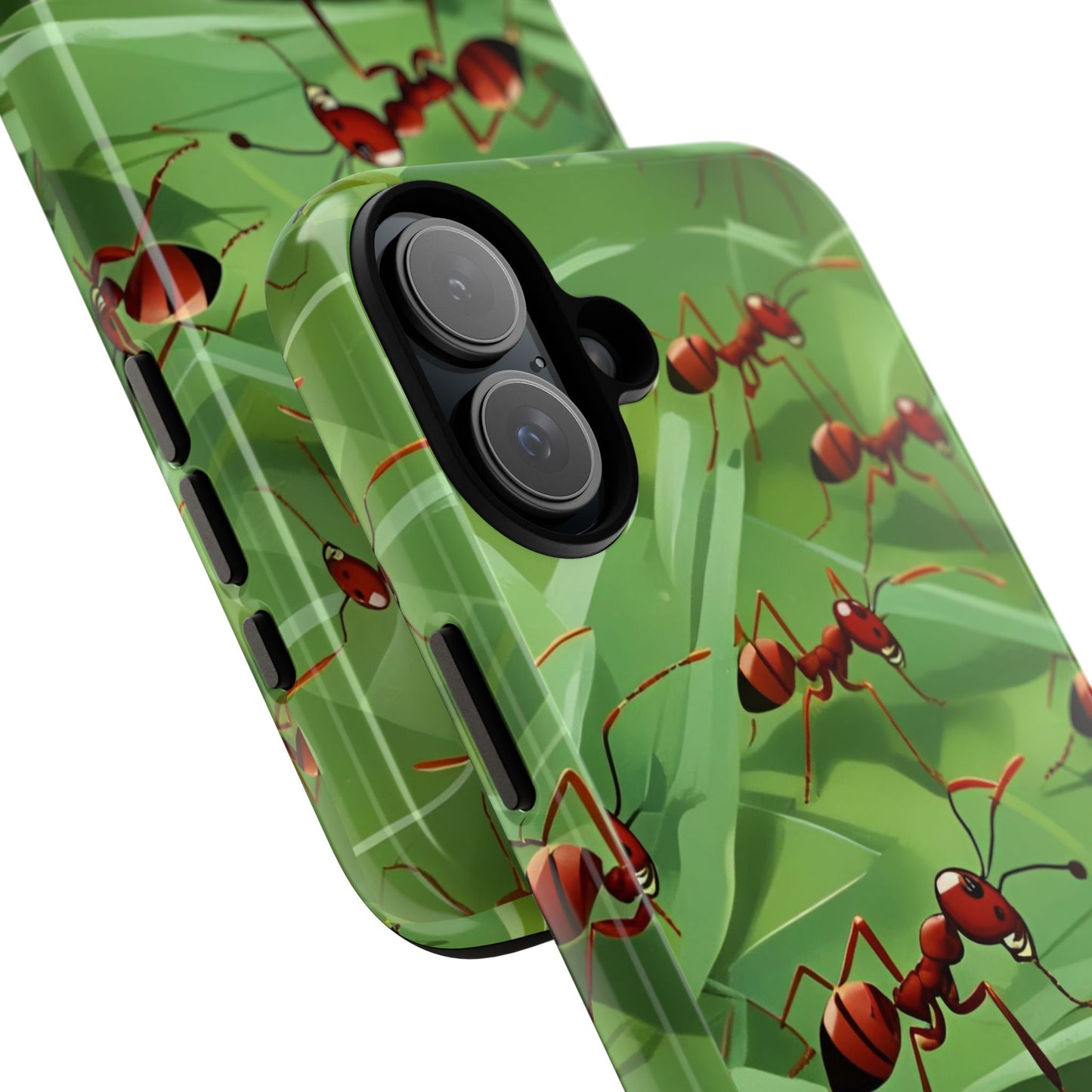 Marching Ant Pattern Tough Phone Case - Realistic Insect Art, Minimalist Nature Aesthetic, Compatible with iPhone, Galaxy, and Google Phones