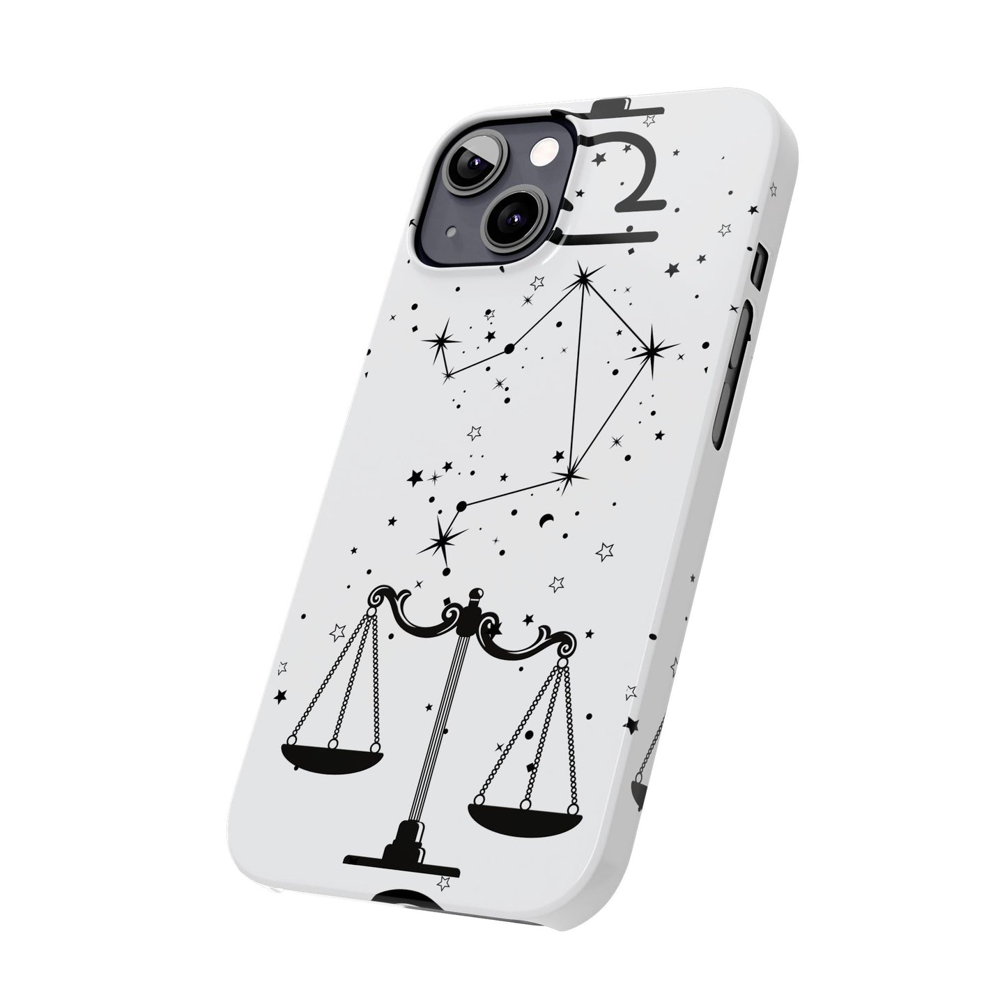 Libra Zodiac Slim Phone Case Astrology Gift for Her, Celestial Star Sign Cover, Birthday Gift, Compatible with iPhone 17, 16, 15, 14, 13