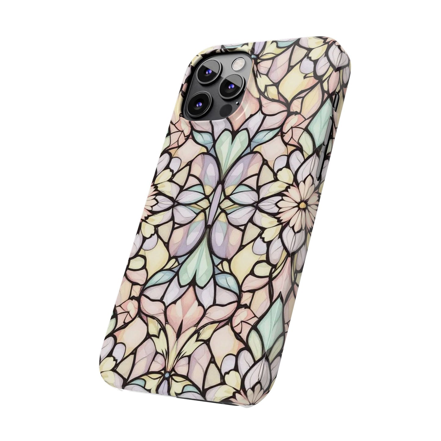 Floral Pattern Slim Phone Case - Perfect Gift for Nature Lovers, Stylish Accessory, Mobile Protection, Unique Design, Spring Vibes
