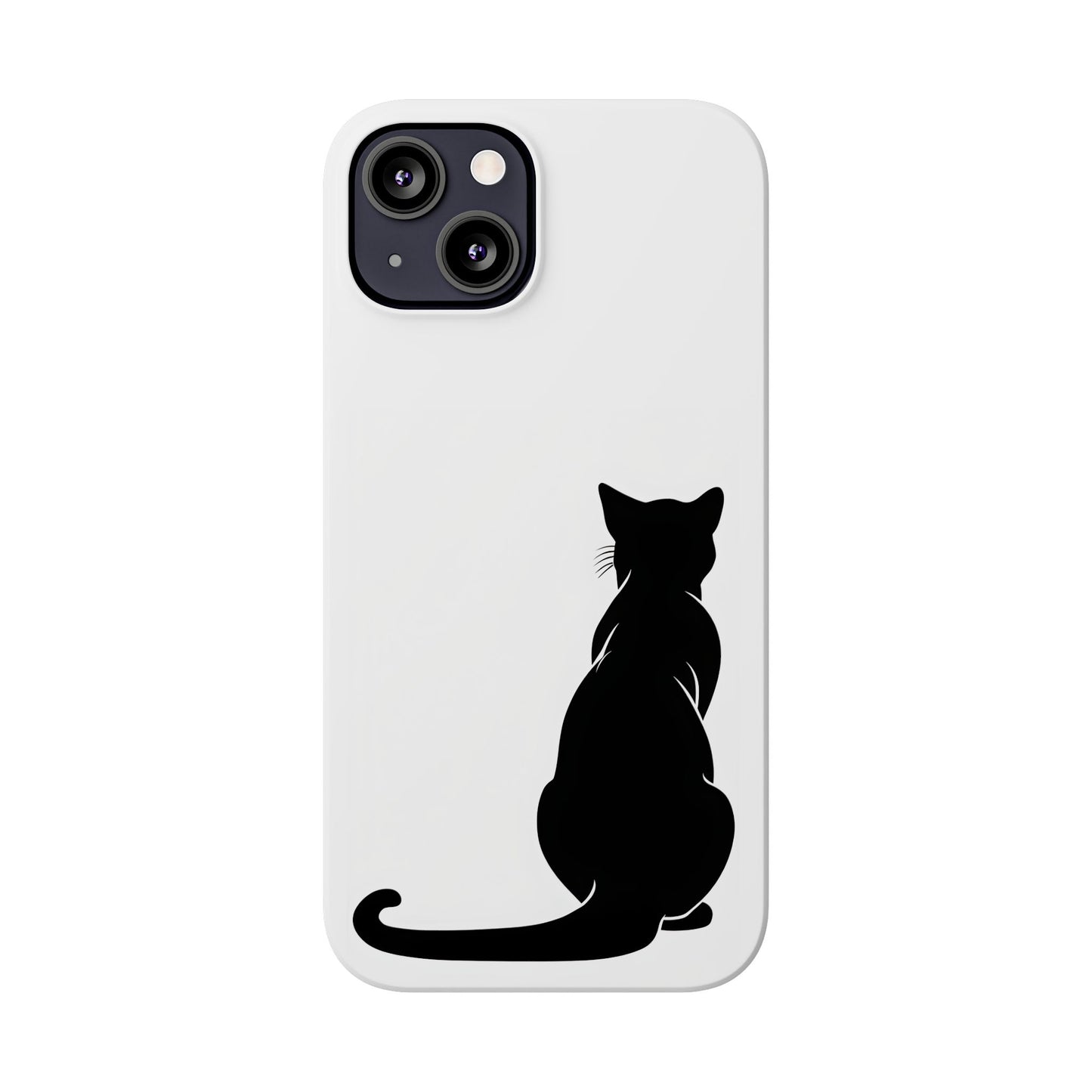 Black Cat Halloween Slim Phone Case Coquette, Creepy Cute Gift for Her, Goth Coquette Spooky Case, Compatible with iPhone, Galaxy, Google