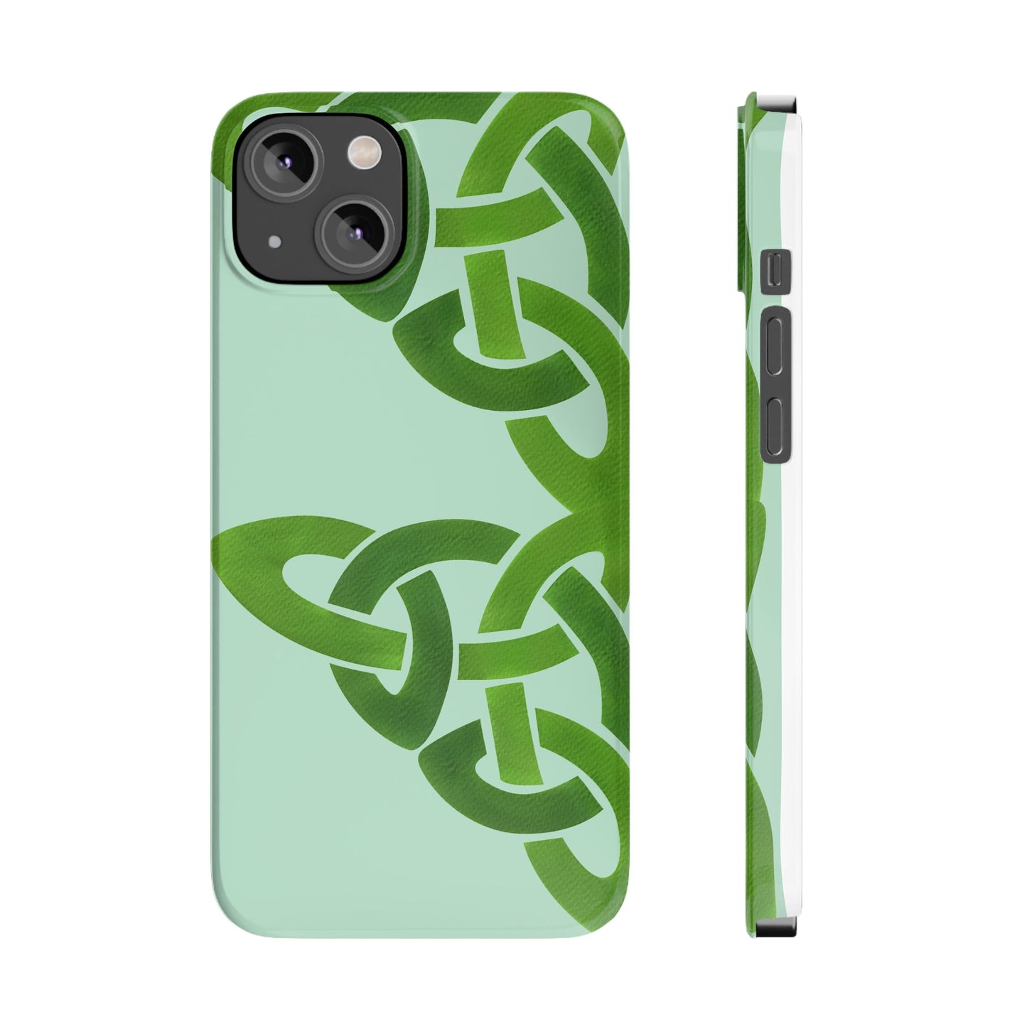 Celtic Knot Slim Phone Case, St. Patrick Design Phone Cover, Compatible with iPhone 17, 16, 15, 14, 13, 12, 11