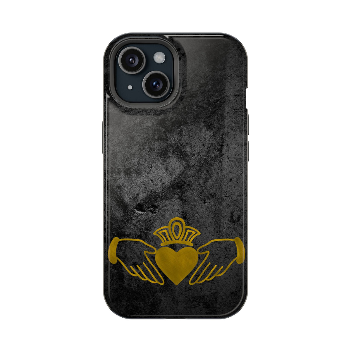 Claddagh Magnetic Phone Case Irish Symbol Ring Black Gold Design Love Loyalty Friendship Compatible with iPhone 17 16 15 14 13