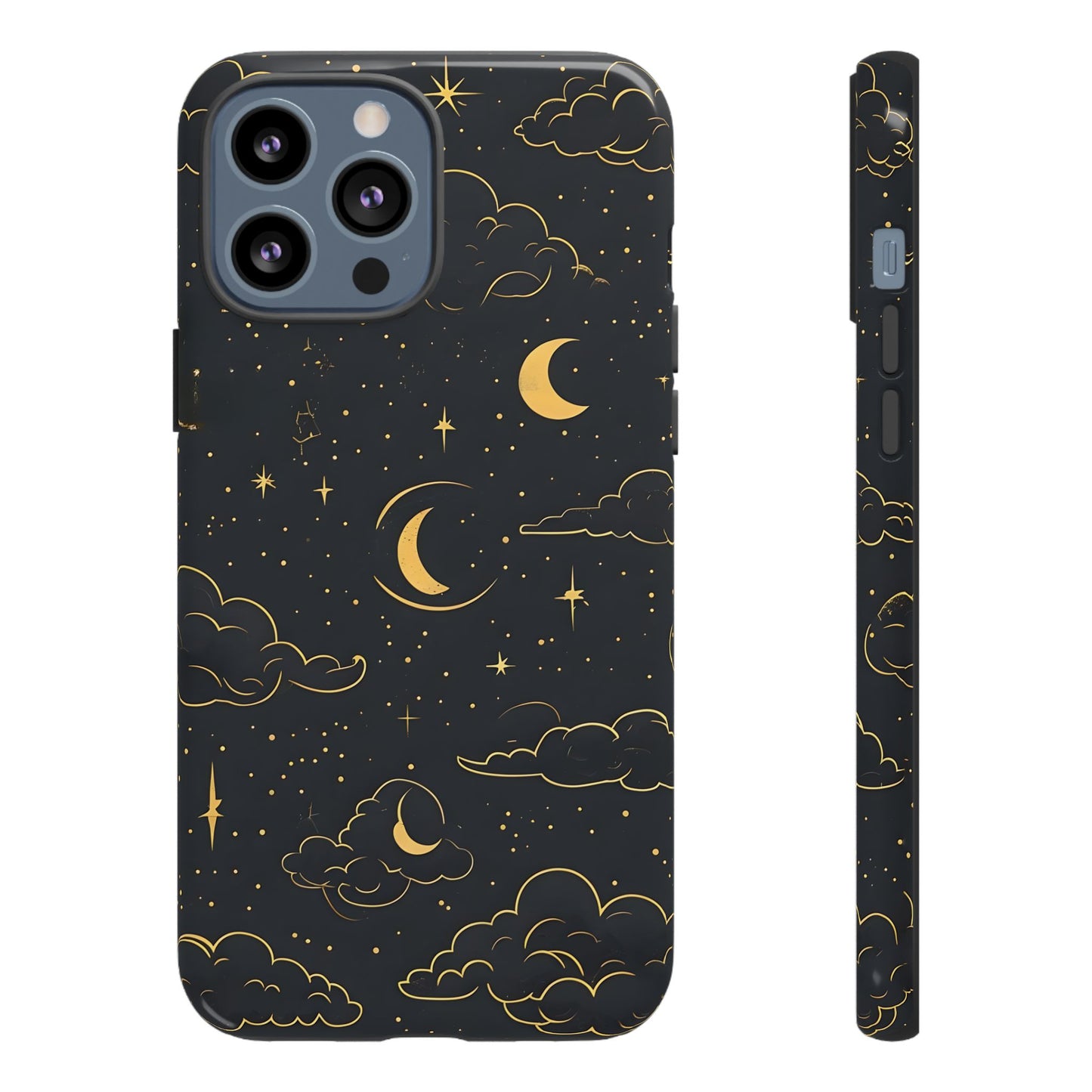 Celestial Tough Phone Case, Starry Night Design, Cozy Vibe, Gift for Space Lovers, Compatible with iPhone 17, 16, 15, 14, 13, Galaxy, Google