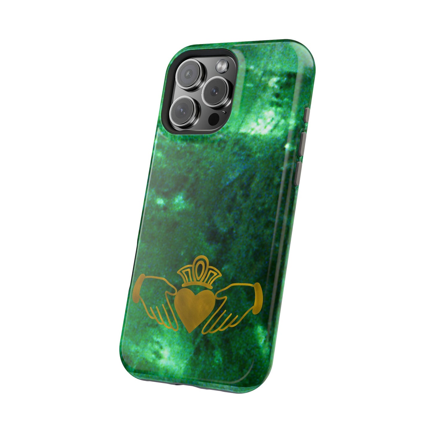 Claddagh Magnetic Phone Case, Irish Symbol Ring, Love Loyalty Friendship Vintage Gold, Compatible with iPhone 17 16 15 14 13