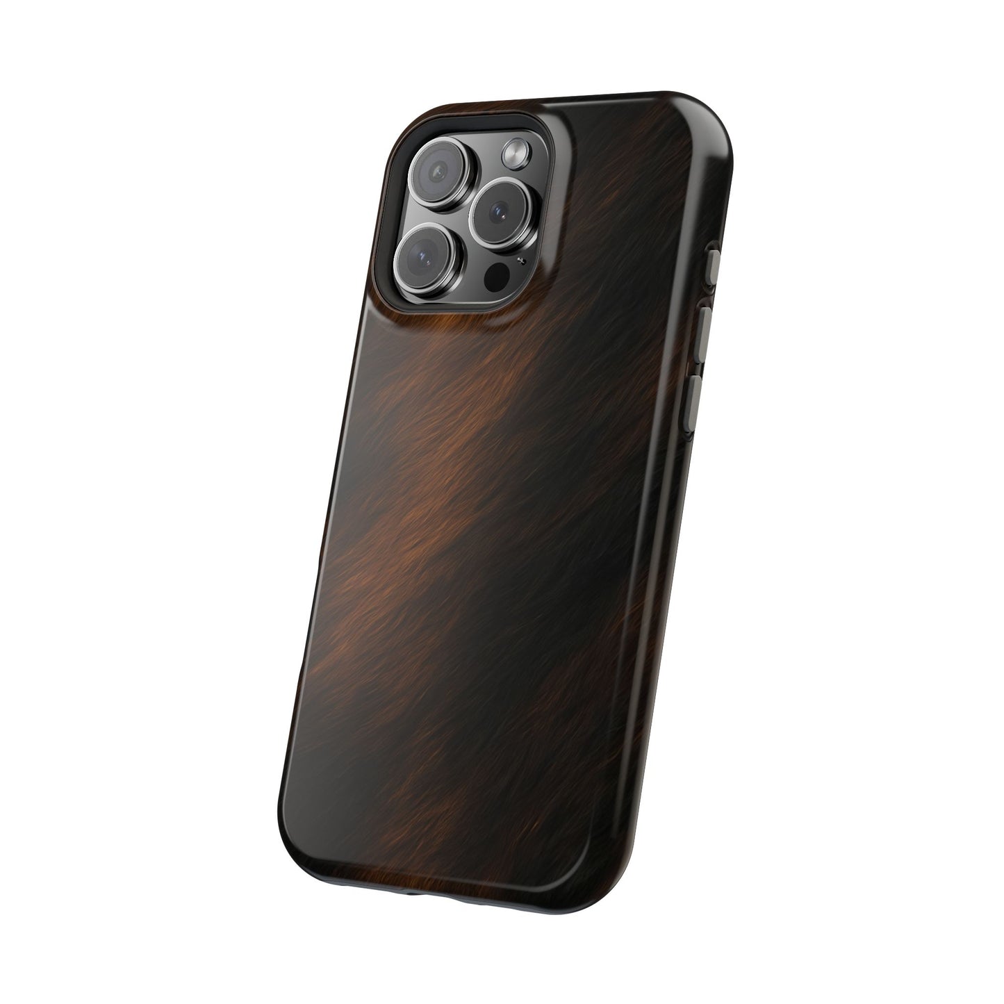 Horse Print Magnetic Phone Case, Animal Print, Protective Faux Skin Style Cover Compatible with iPhone 17, 16, 15, 14, 13