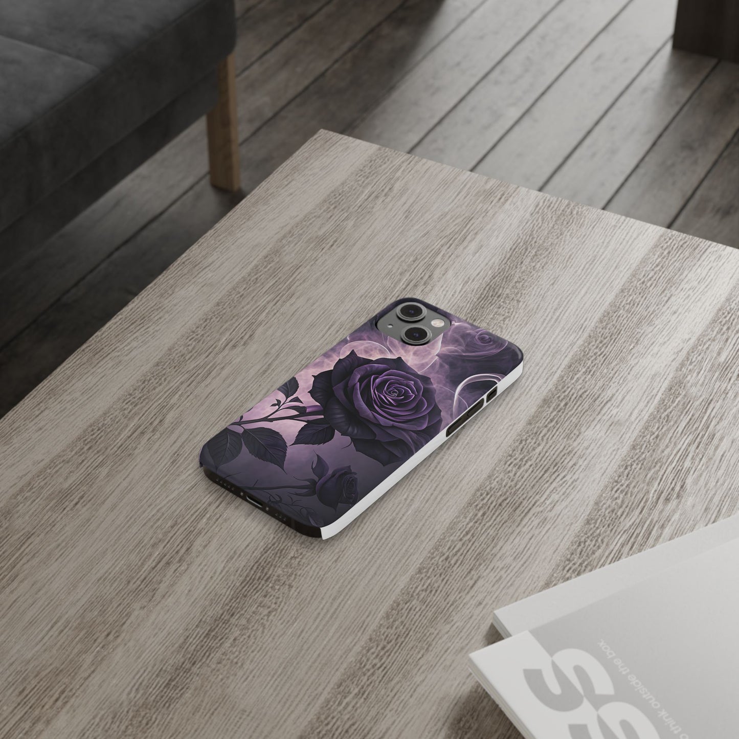 Elegant Purple Rose Phone Cases, Stylish Slim Cases for Flower Lovers, Floral Accessories, Birthday Gifts, Unique Phone Covers