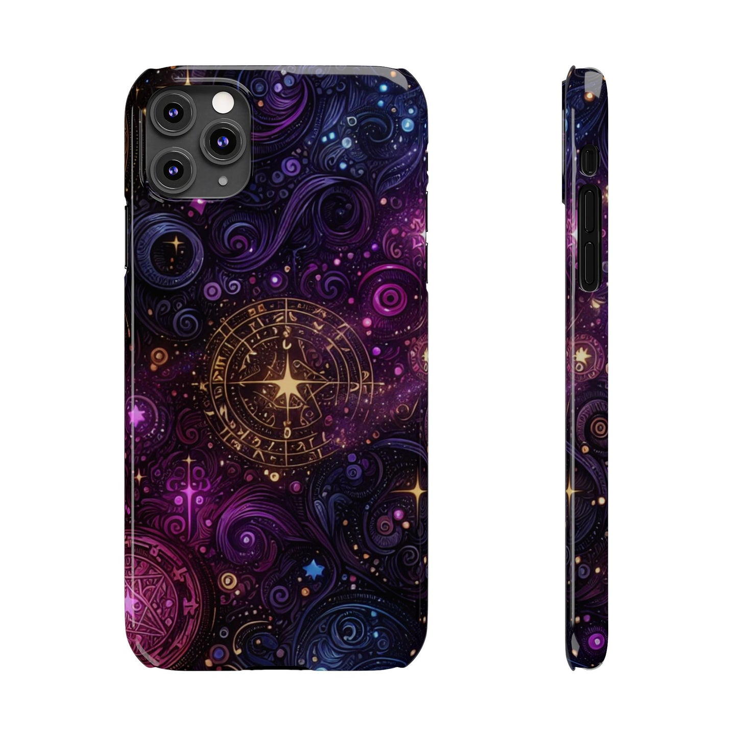 Galactic Slim Phone Cases - Cosmic Design, Astrology Gift, Galaxy Phone Cover, Starry Night Case, Space Lover Accessory