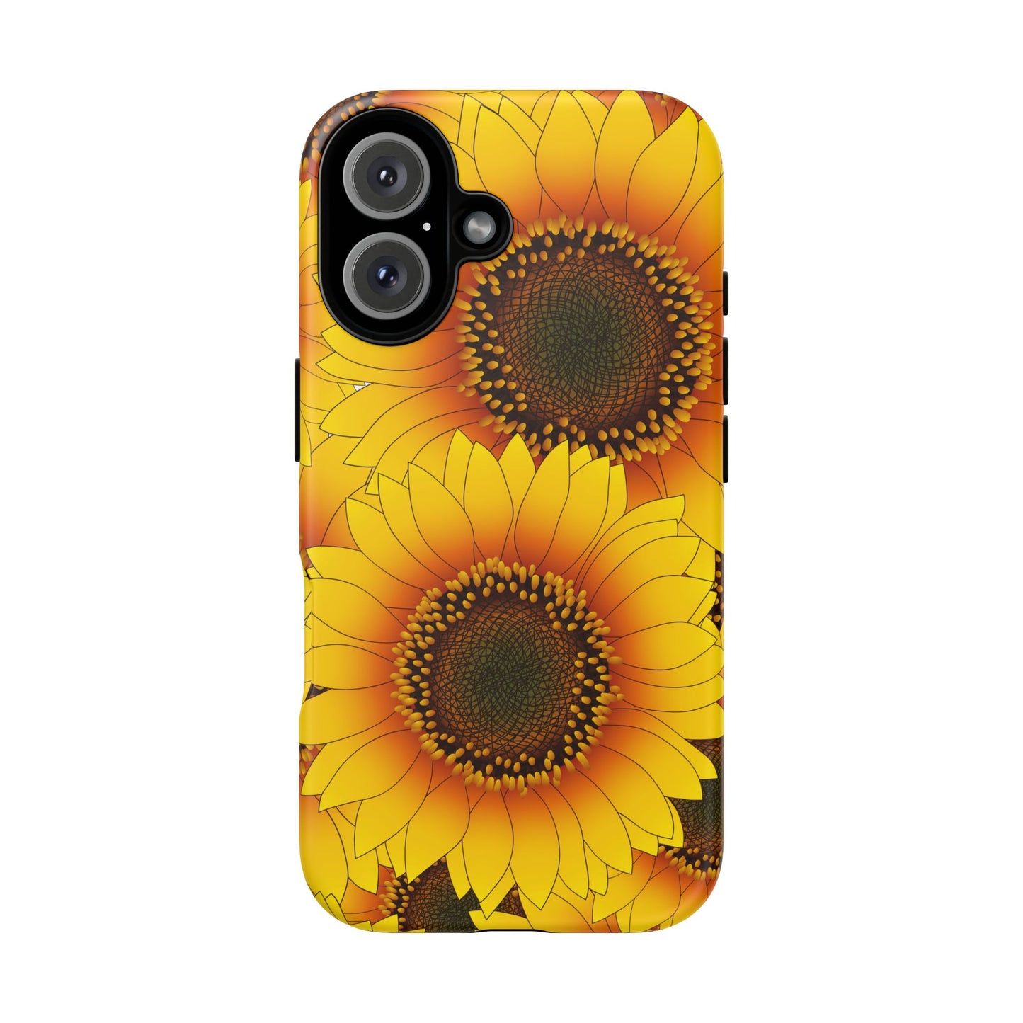Sunflower Aesthetic Tough Phone Case - Bright Floral Art, Bold Yellow Sunflower Design, Compatible with iPhone, Galaxy, and Google Phones